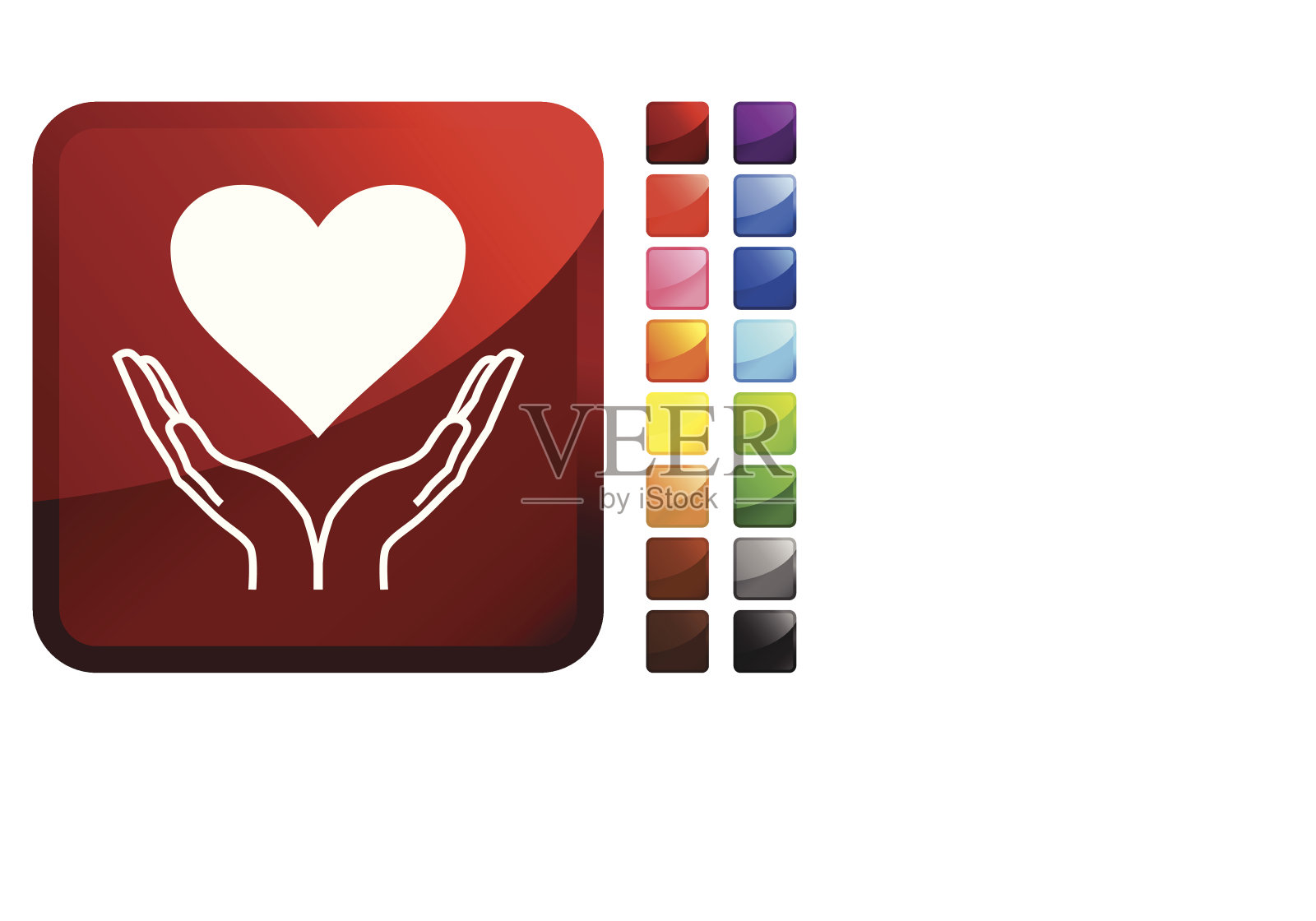 爱的手的图标贴纸图标素材