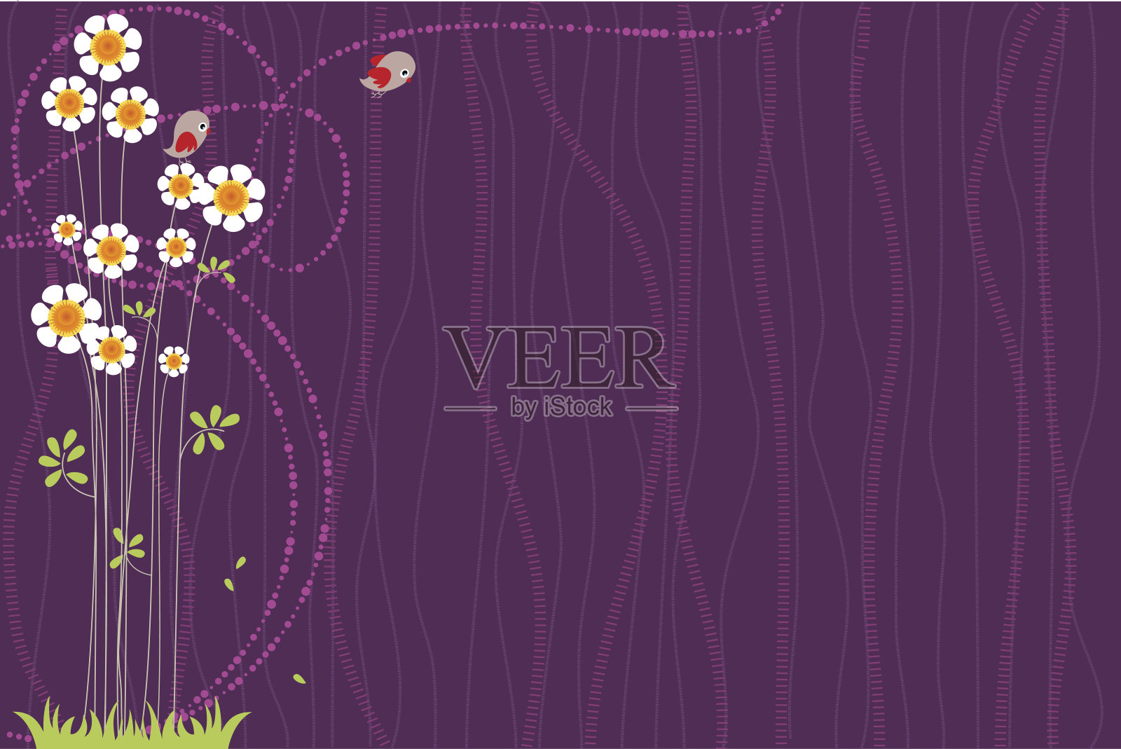 花的背景插画图片素材