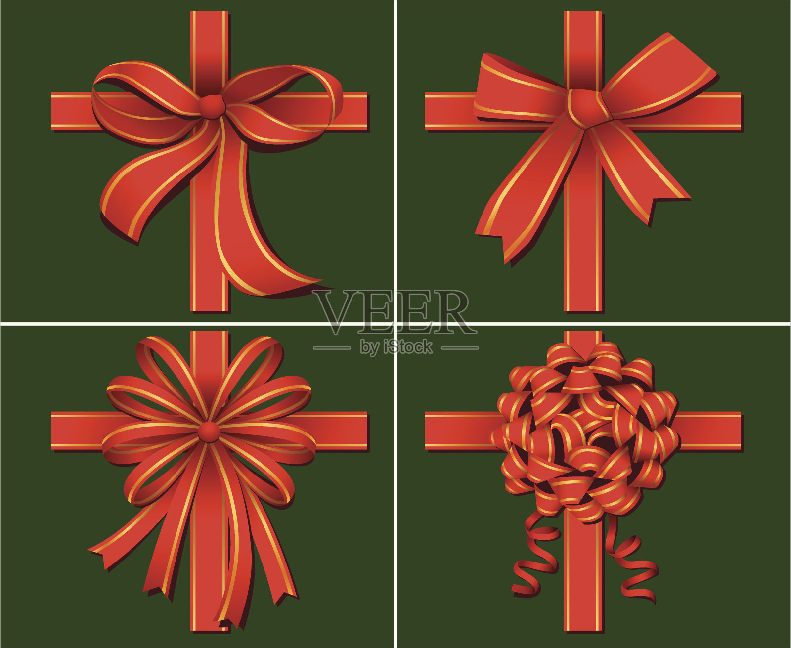 红丝带蝴蝶结设计元素图片