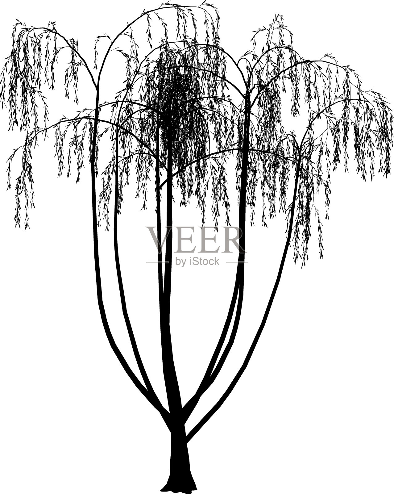 神奇的树的轮廓设计元素图片