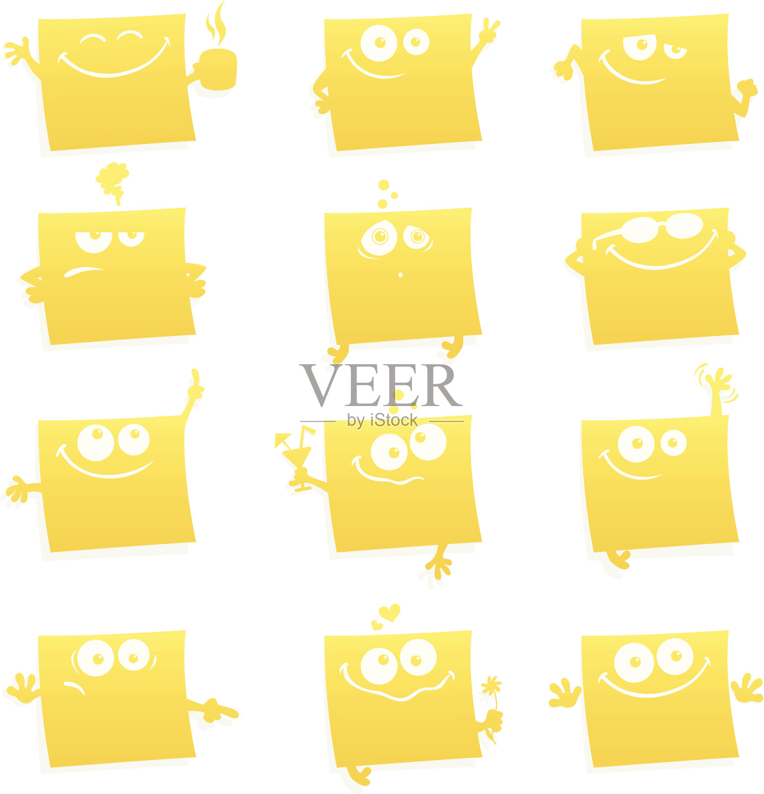 便签字符设计元素图片