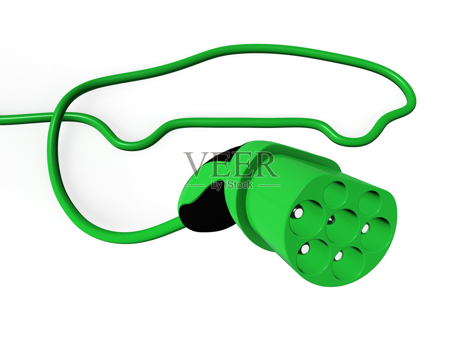 电动汽车插头照片摄影图片