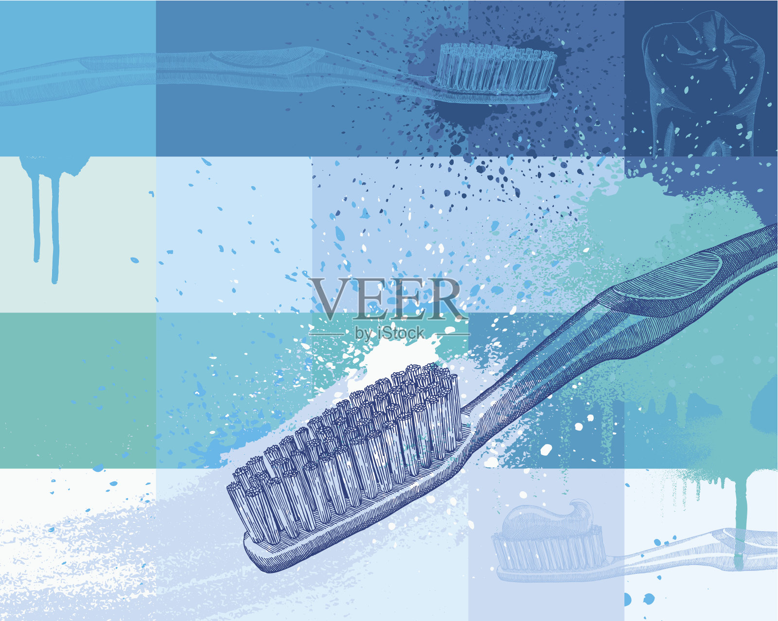 牙科设计插画图片素材