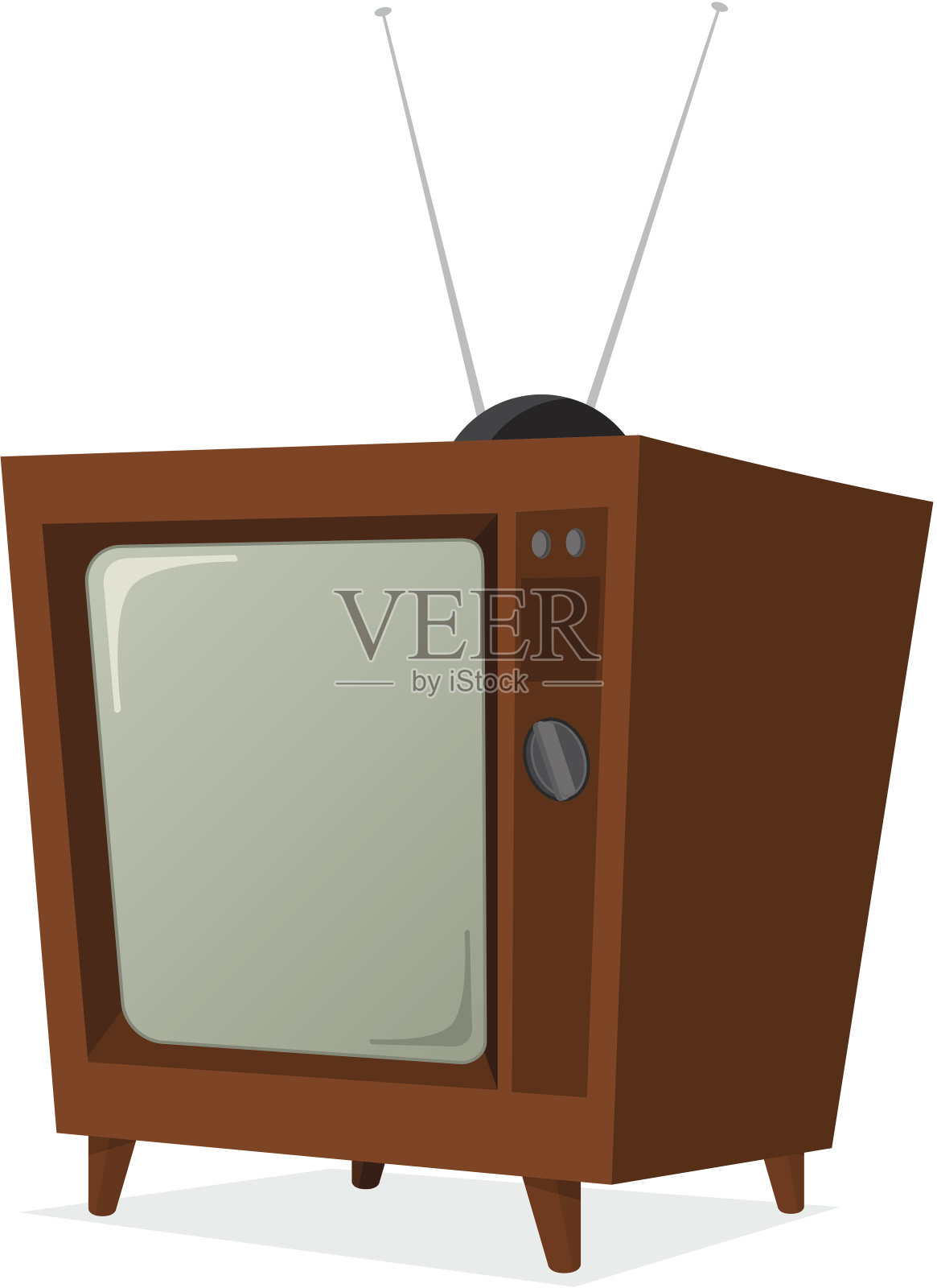 复古的电视插画图片素材