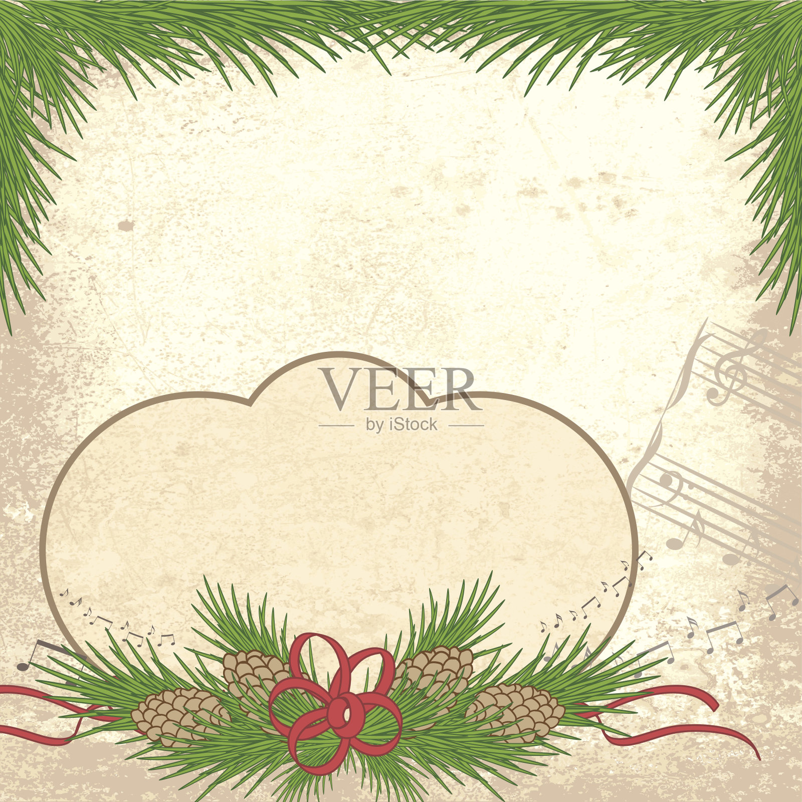 素描风格的假日剪贴簿页面设计模板素材