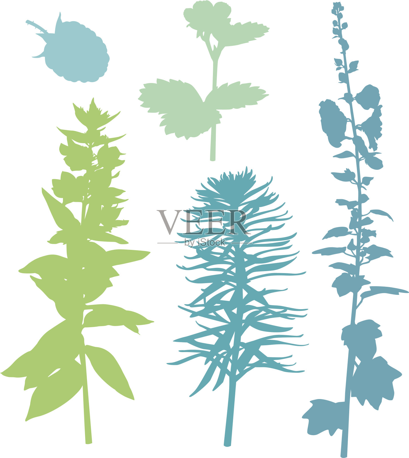 植物形二十二设计元素图片