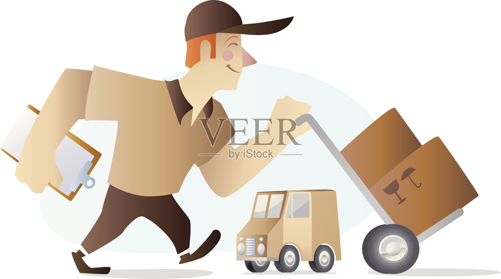 送货员插画图片素材