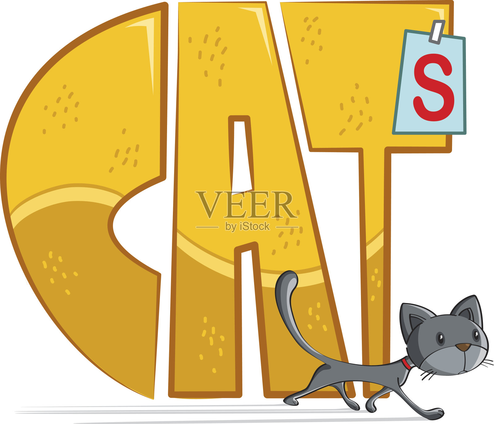 黑猫路过的类型插画图片素材