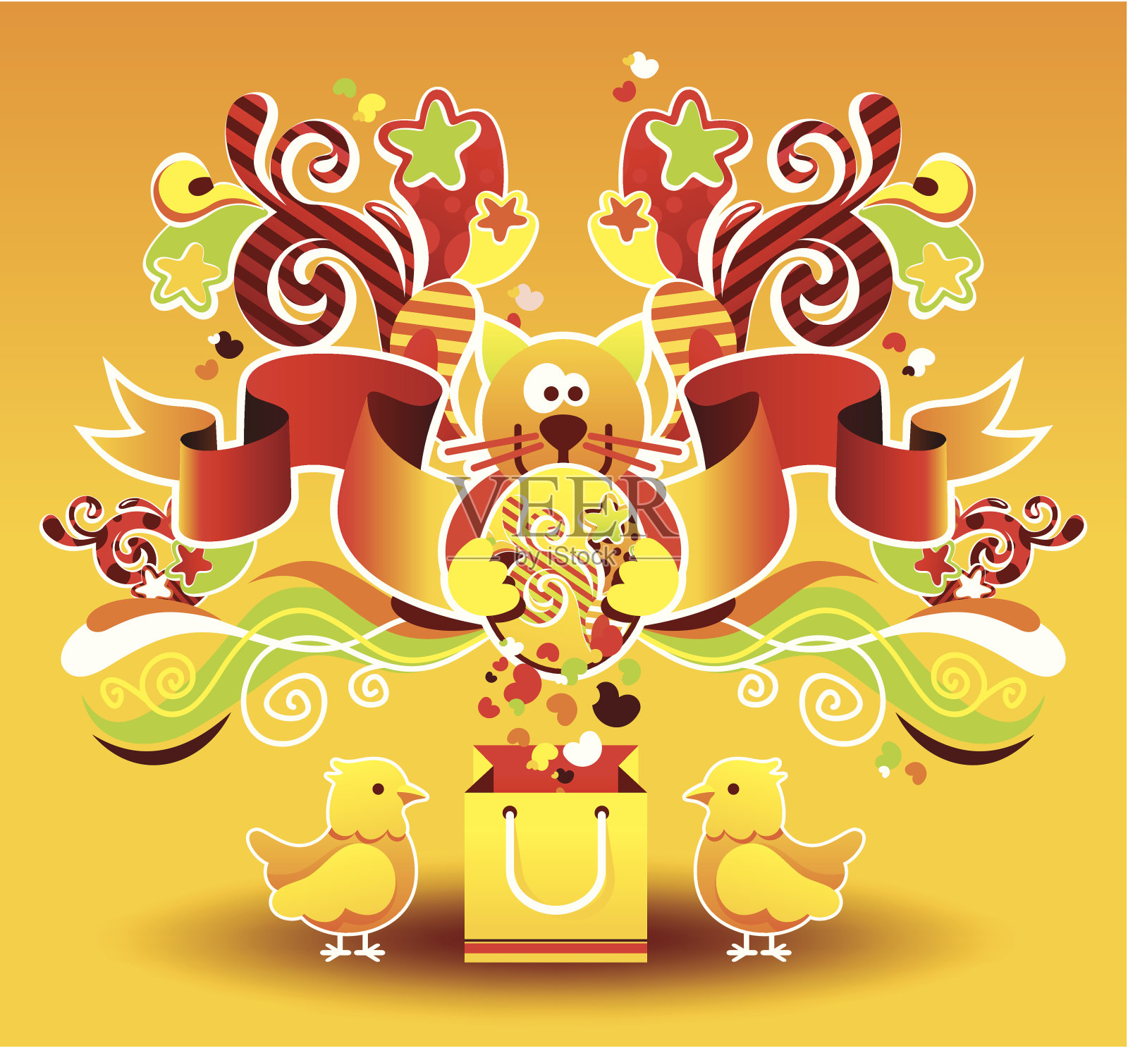 复活节的节日安排插画图片素材