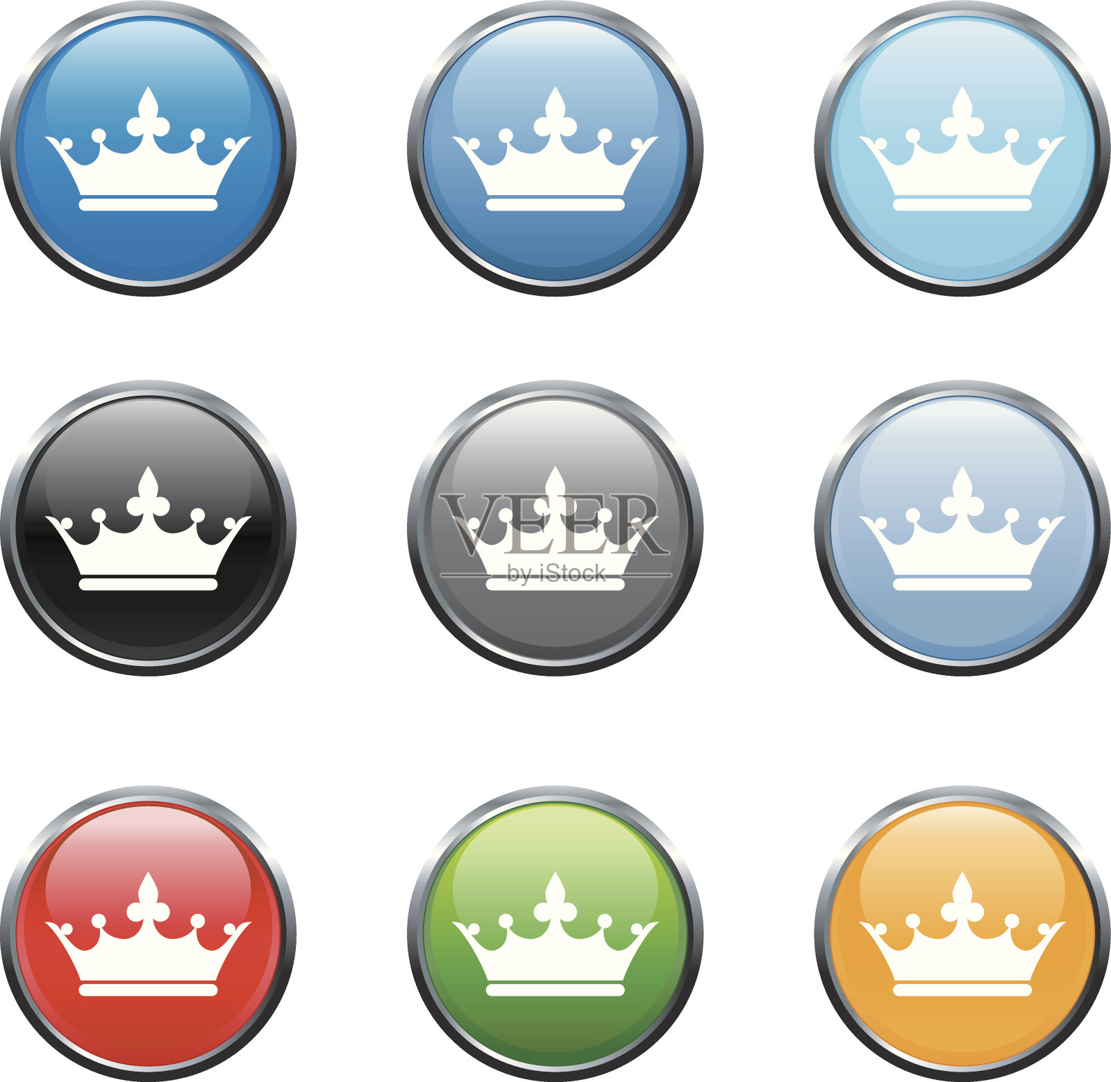 黄金皇家皇冠皇室免费矢量艺术插画图片素材