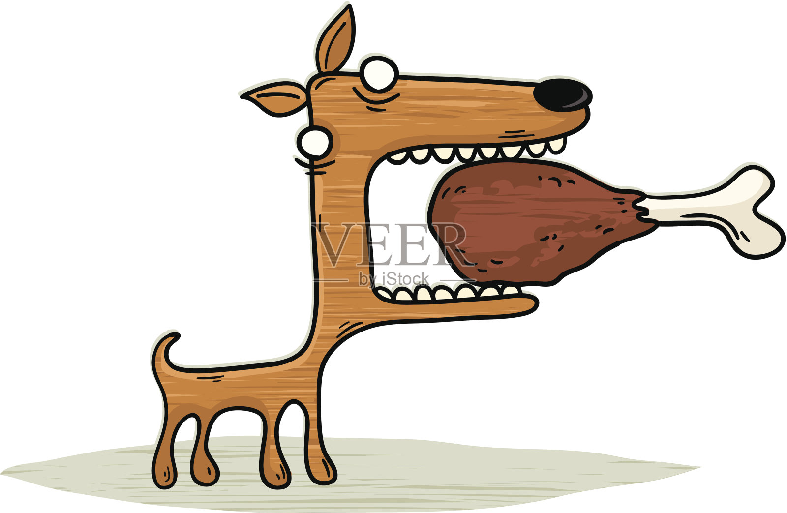 饥饿的吉娃娃插画图片素材