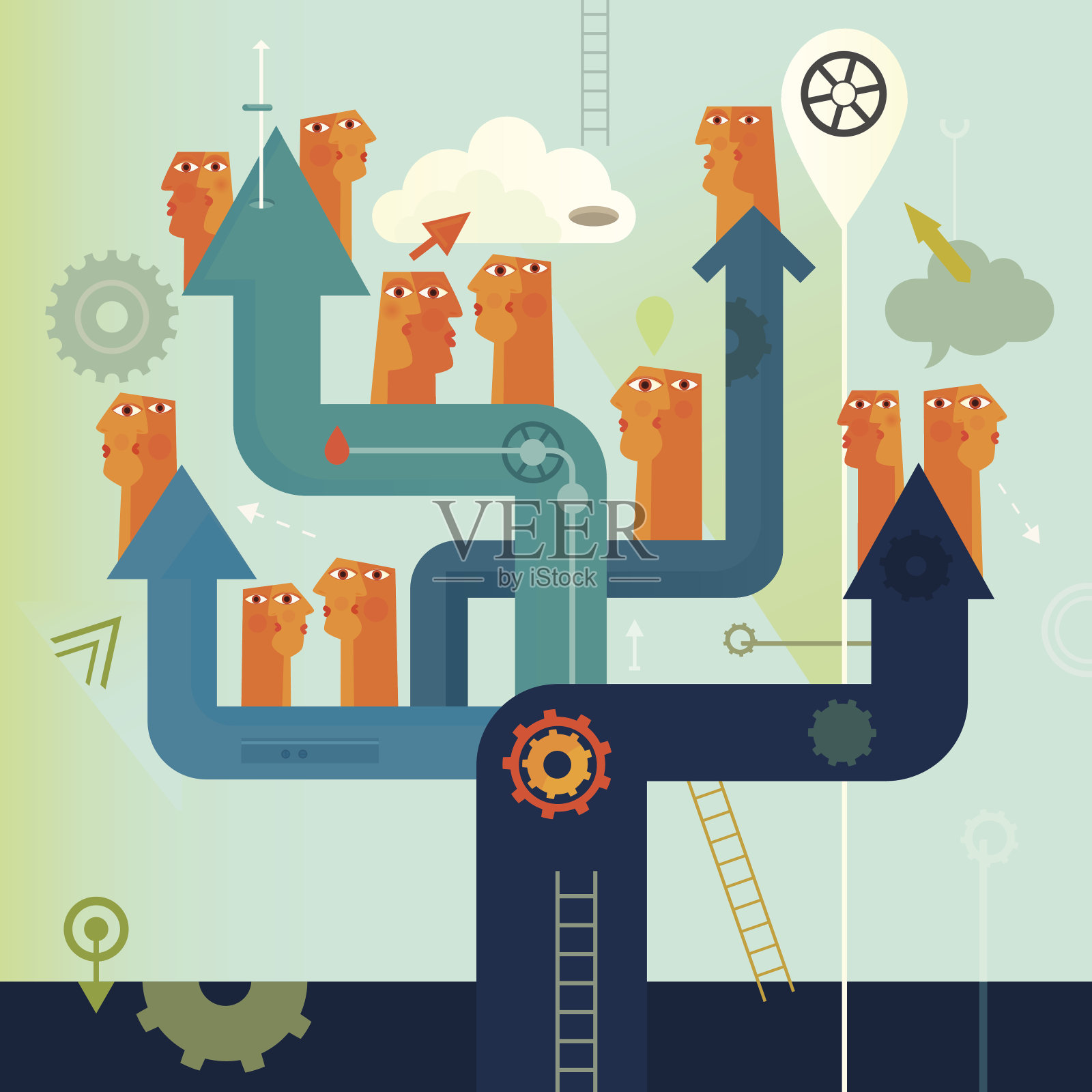 人树插画图片素材