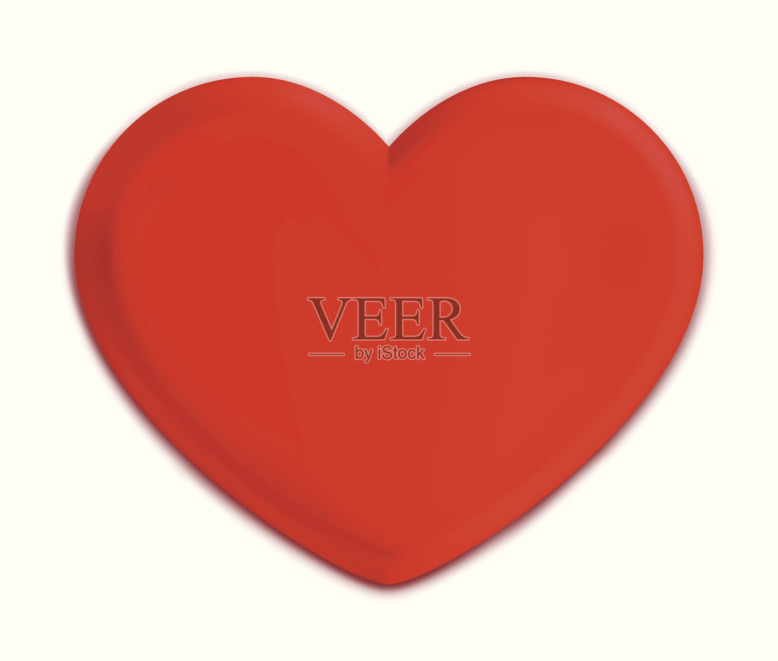 红色的心插画图片素材