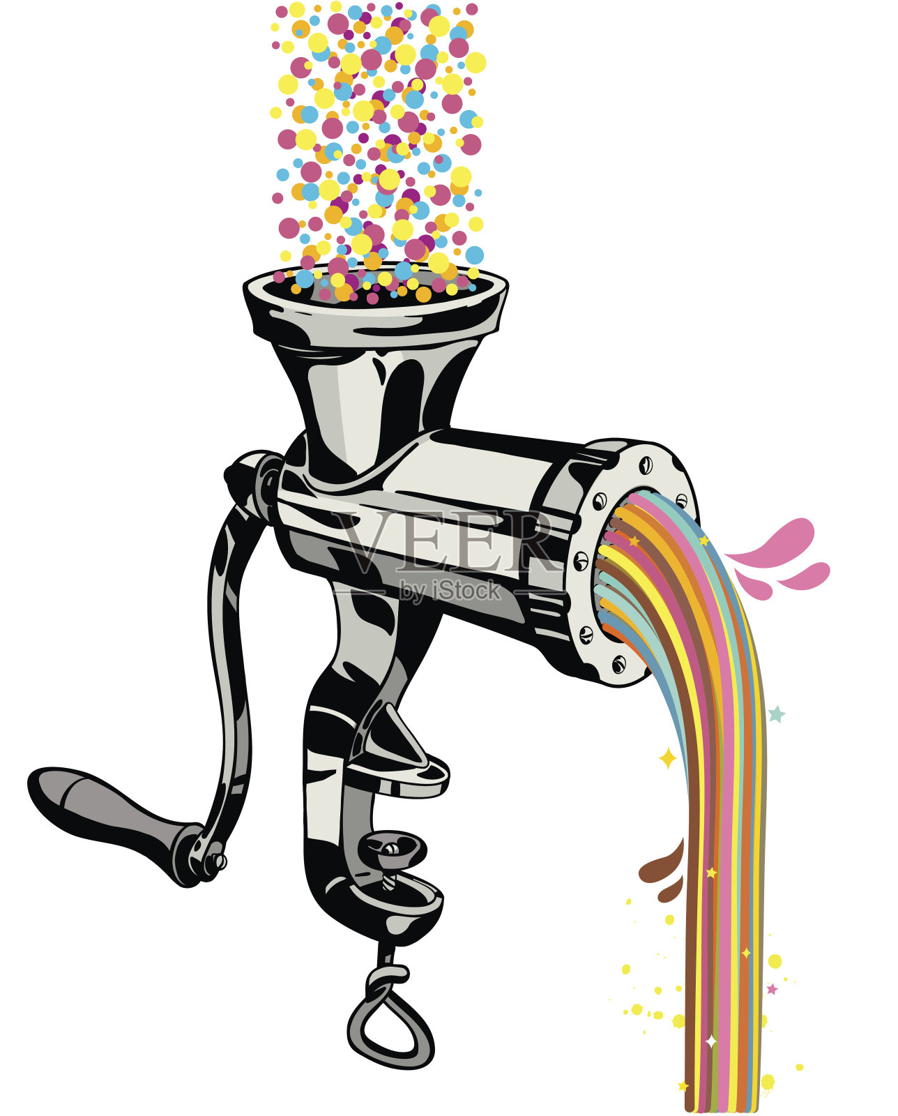 丰富多彩的磨床插画图片素材