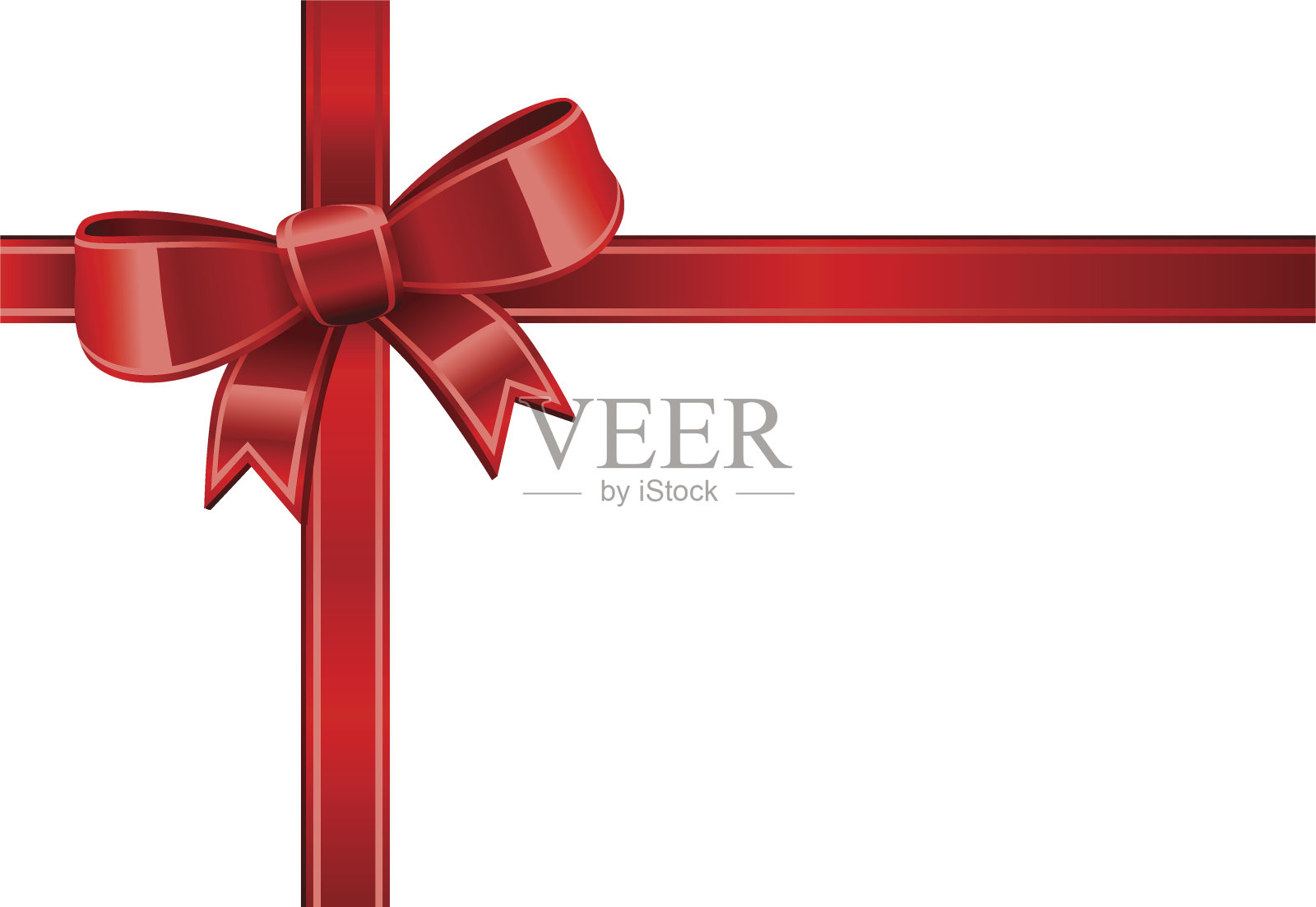 红色礼品蝴蝶结和丝带插画图片素材