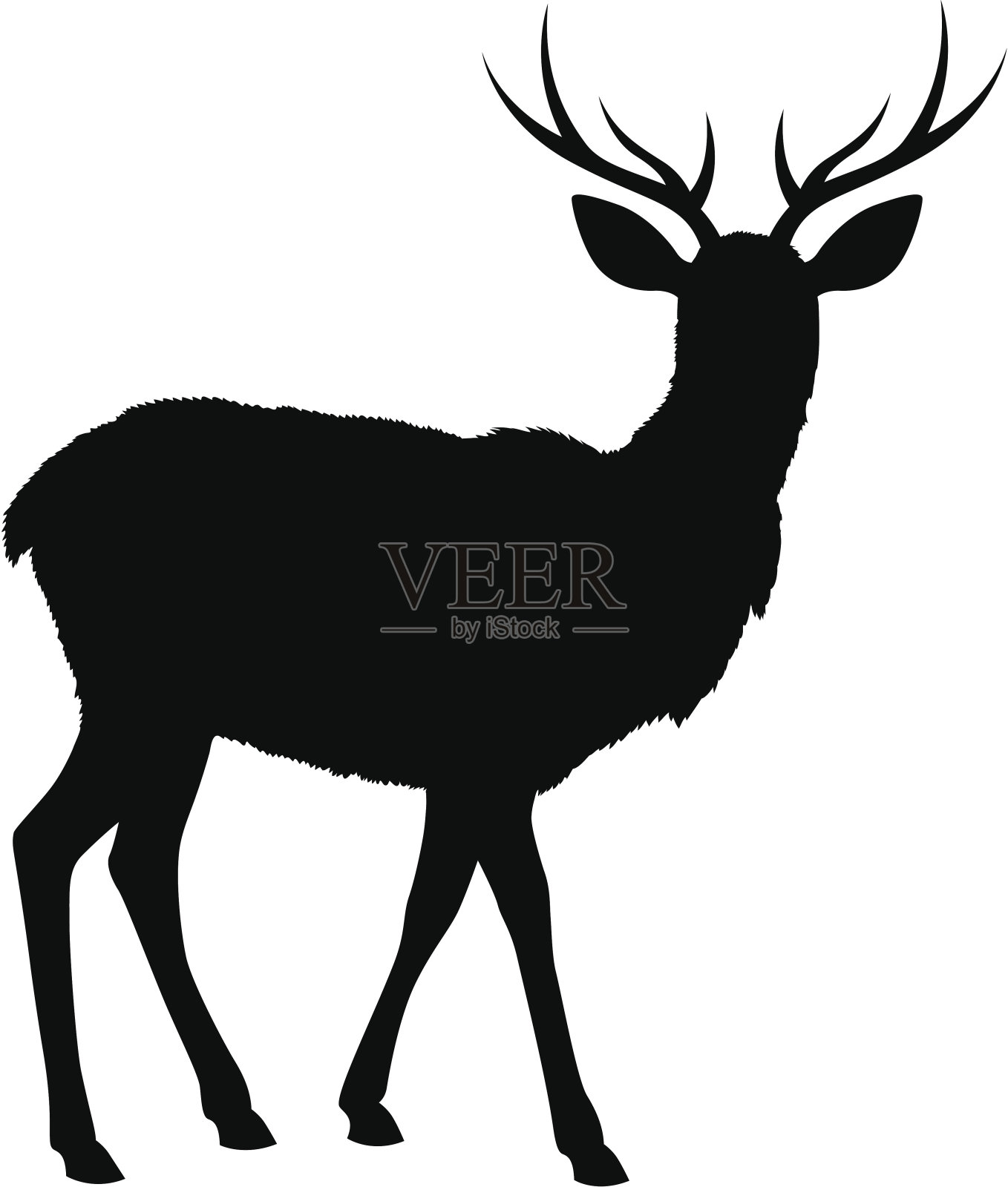 埃尔克剪影设计元素图片