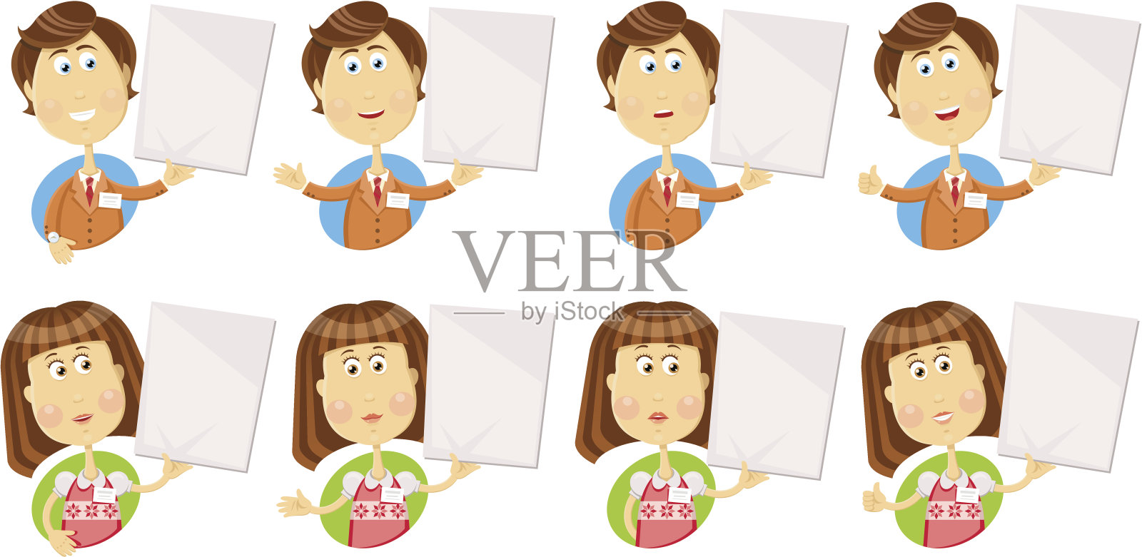 演示信息笔记的人插画图片素材