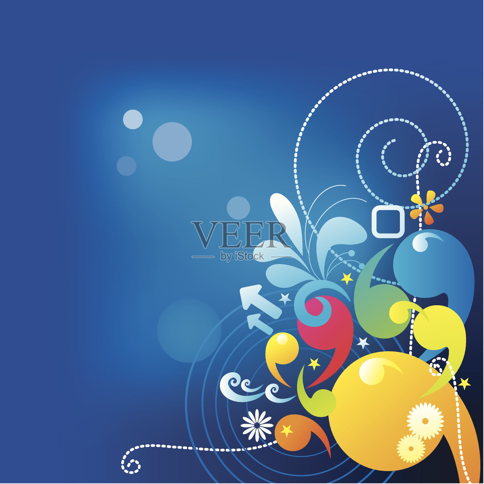 色彩抽象自然设计插画图片素材