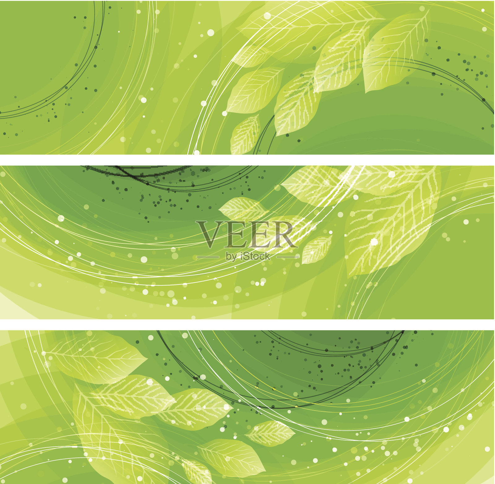 春天横幅集插画图片素材