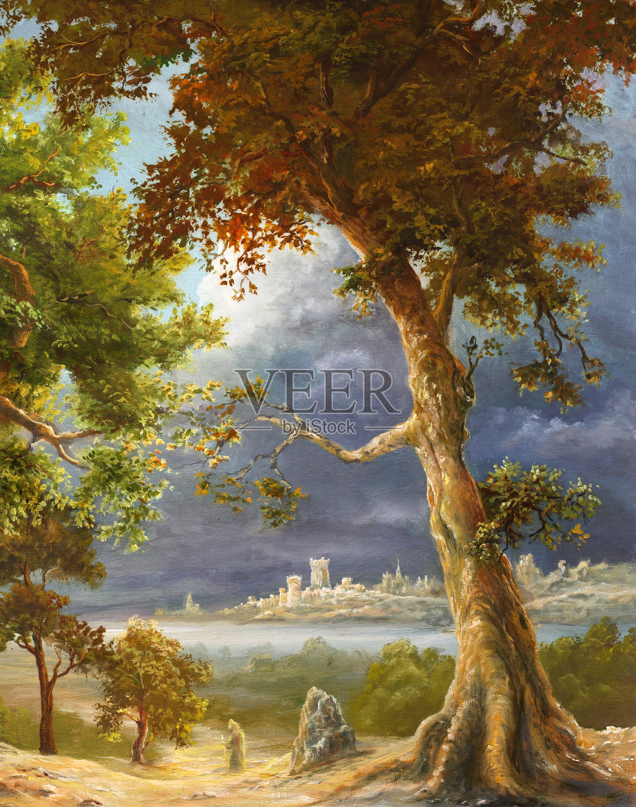 仙谷插画图片素材