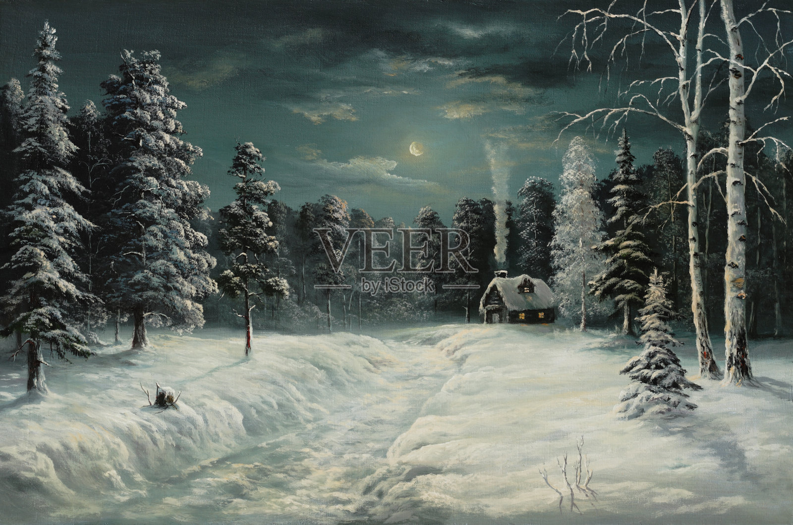 在圣诞前夜插画图片素材