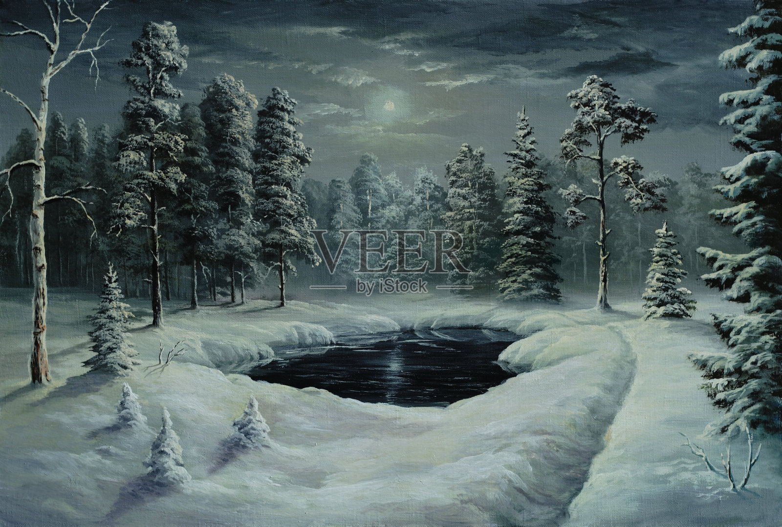 奇妙的夜晚插画图片素材