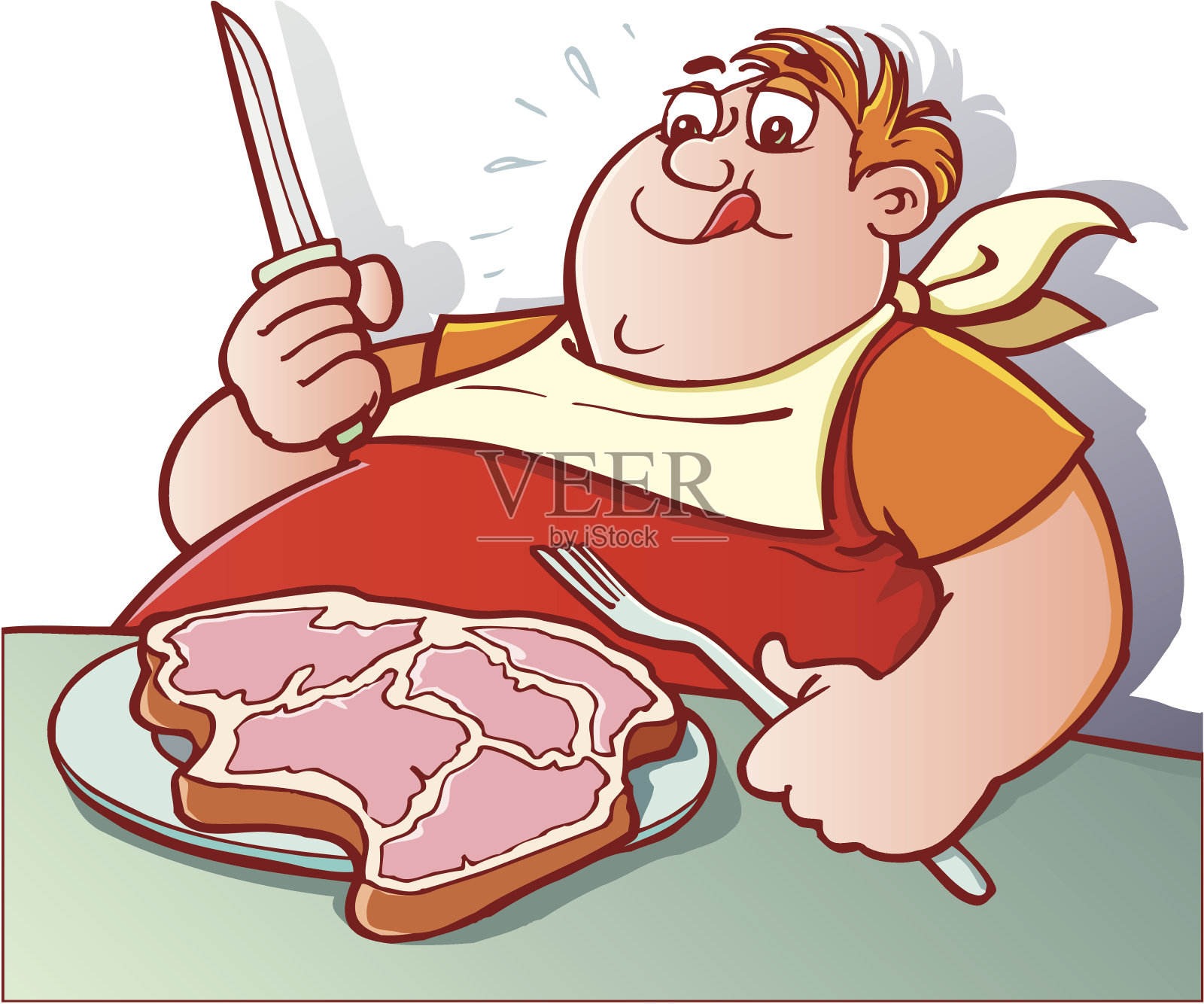 男人吃设计元素图片