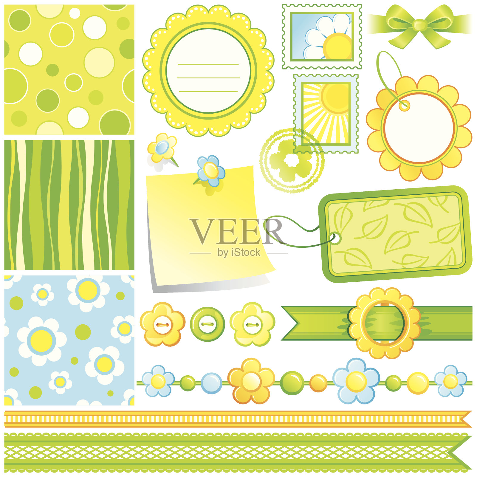 剪贴簿的元素插画图片素材