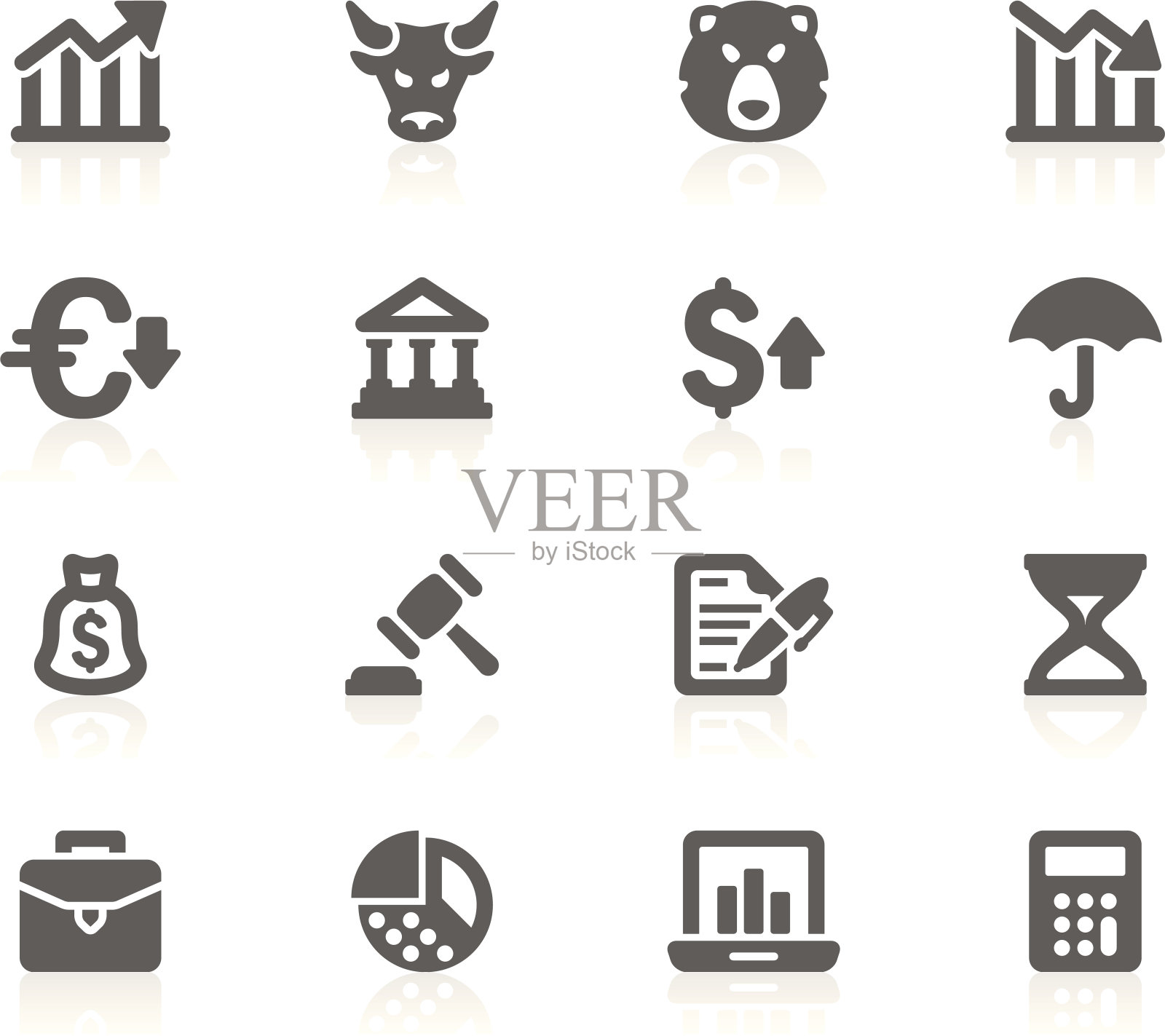 金融与商业格雷西系列16图标素材