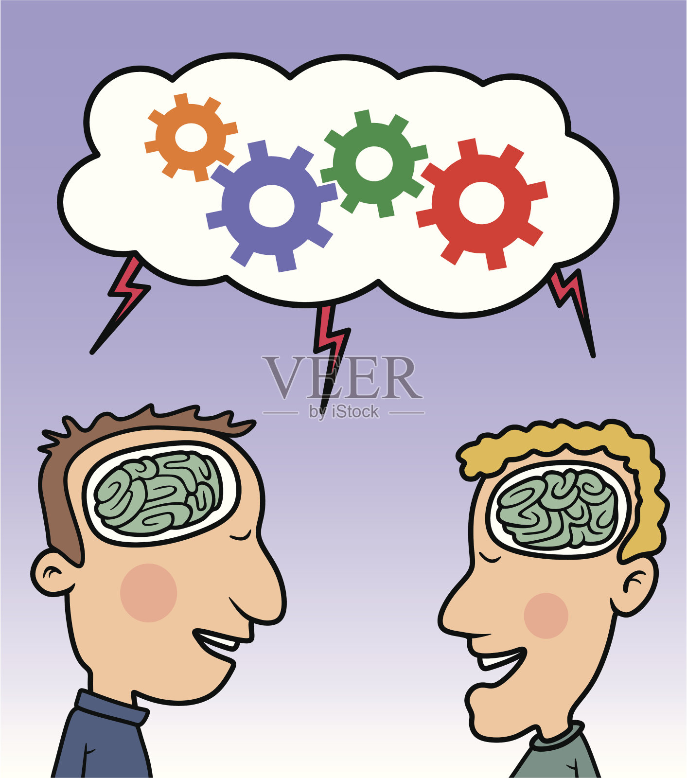 头脑风暴插画图片素材