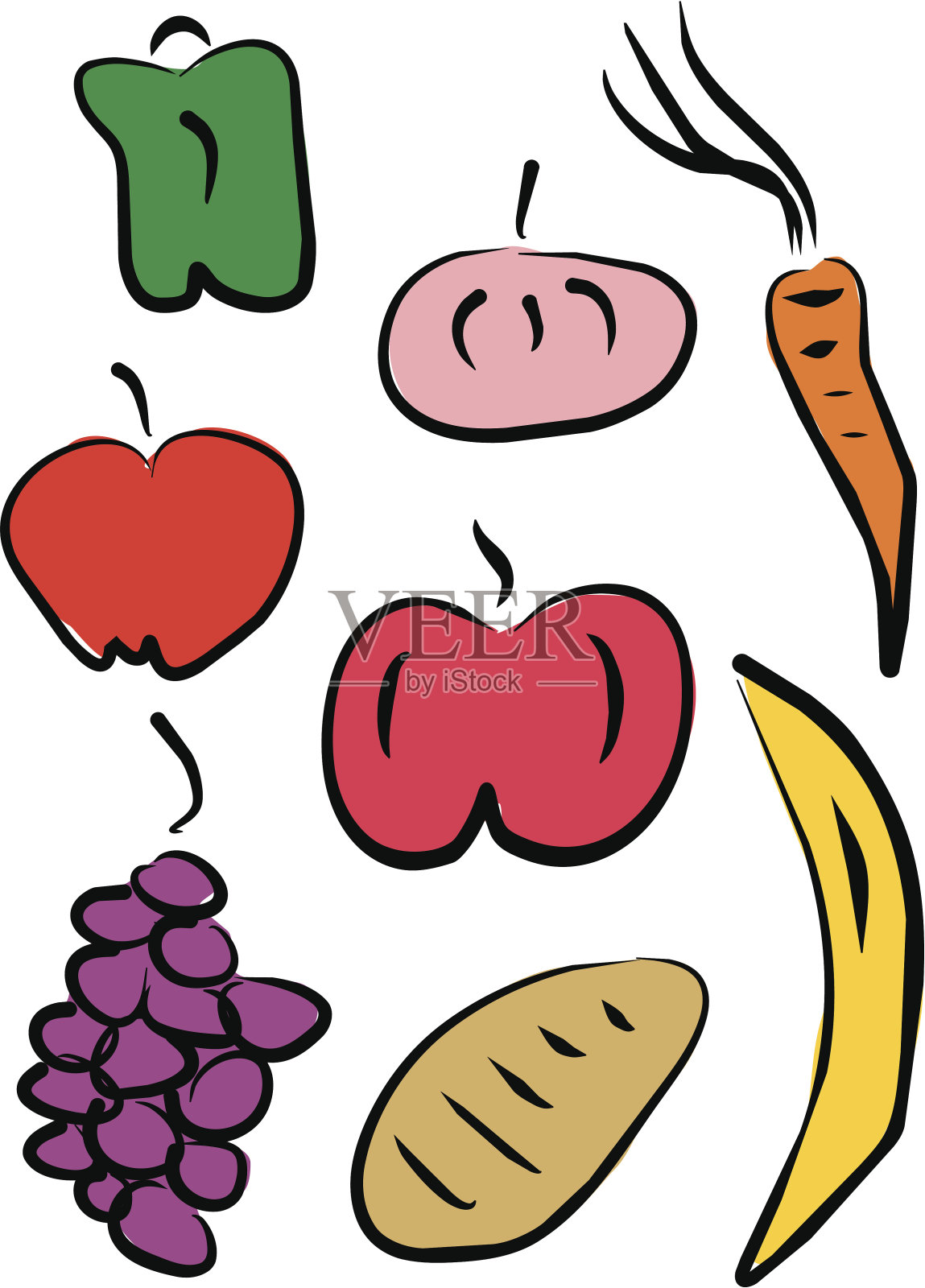 水果$蔬菜(病媒)插画图片素材