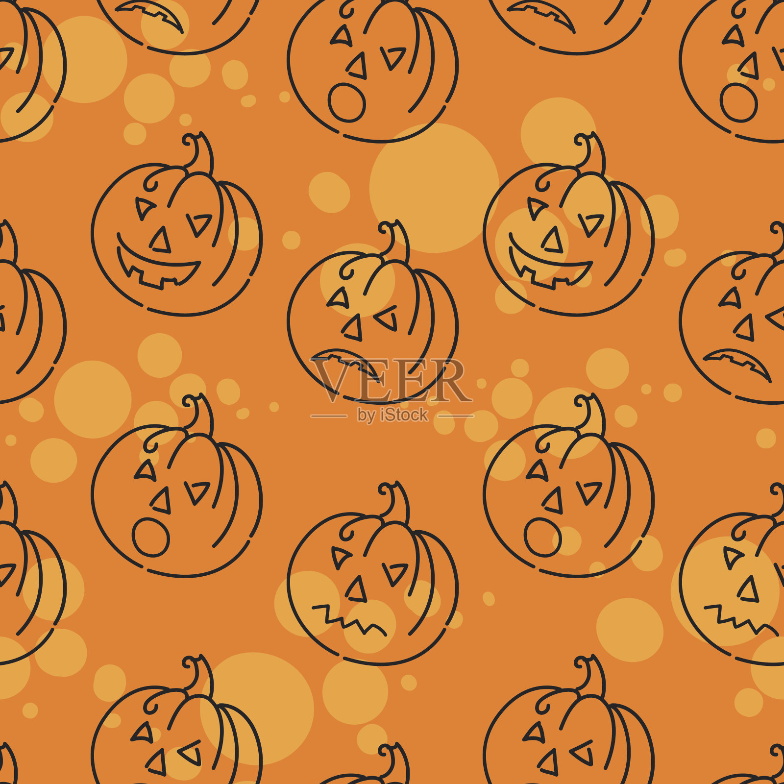 粗略的南瓜模式插画图片素材