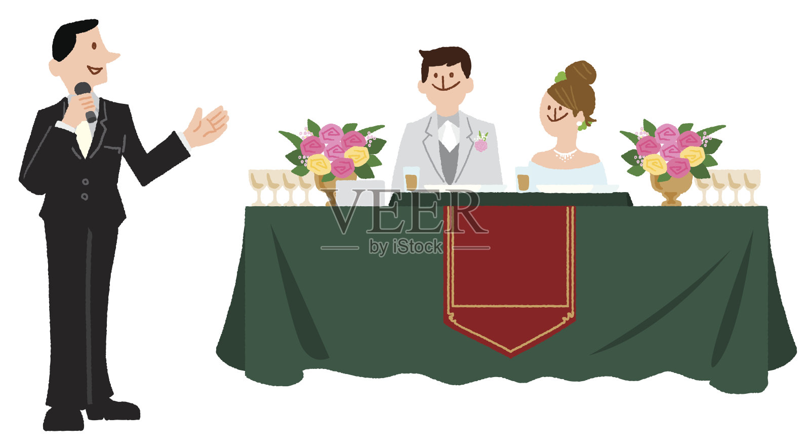 主席插画图片素材