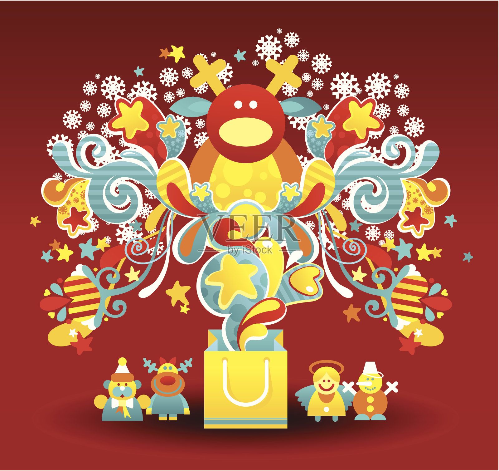 有个性的圣诞歌曲插画图片素材