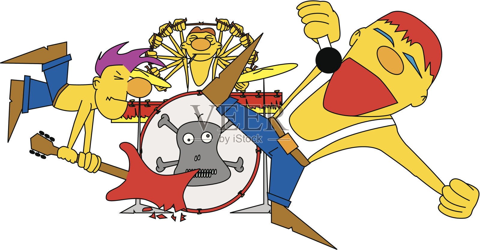 摇滚乐队将野生设计元素图片