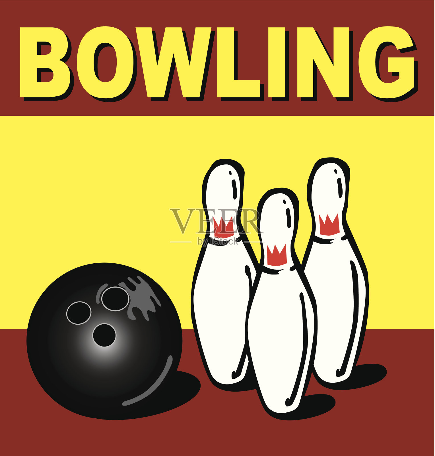 保龄球设计第一插画图片素材