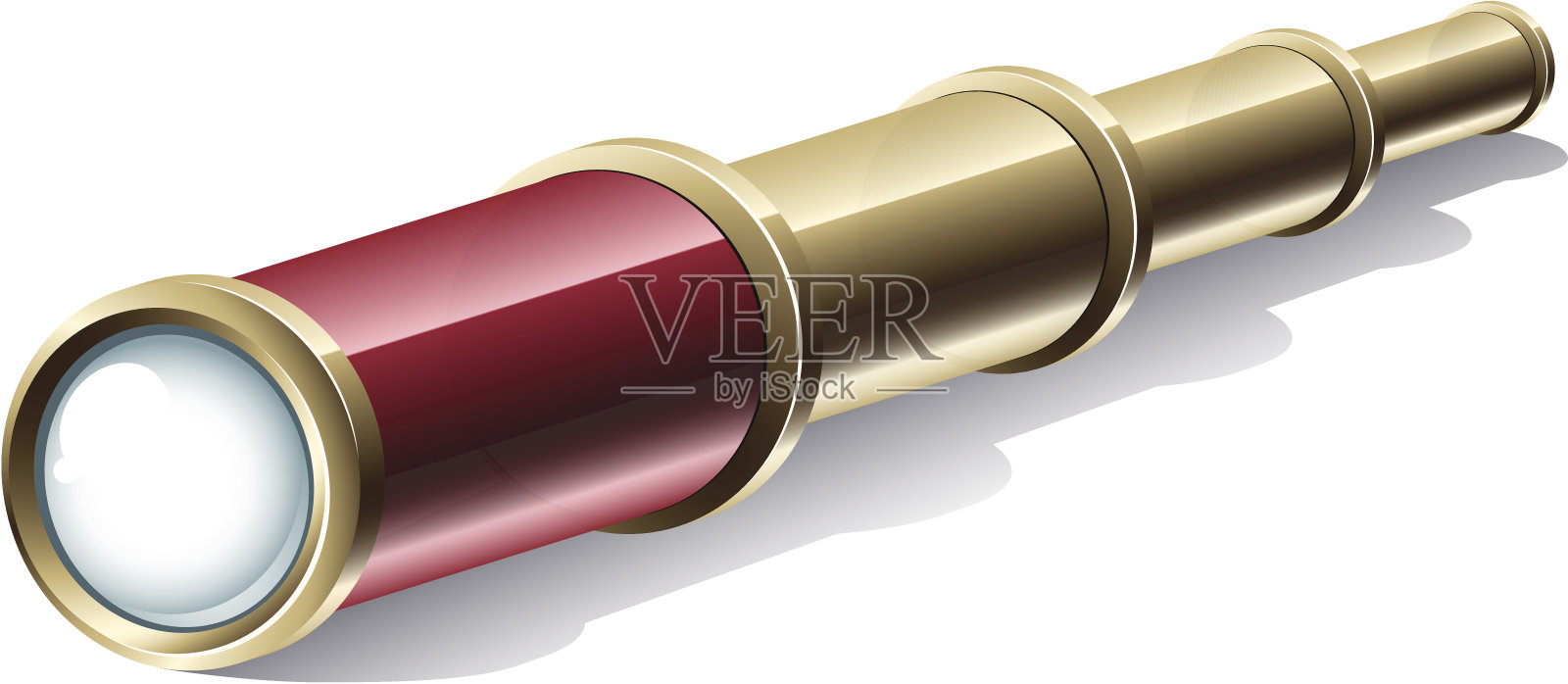 小望远镜插画图片素材