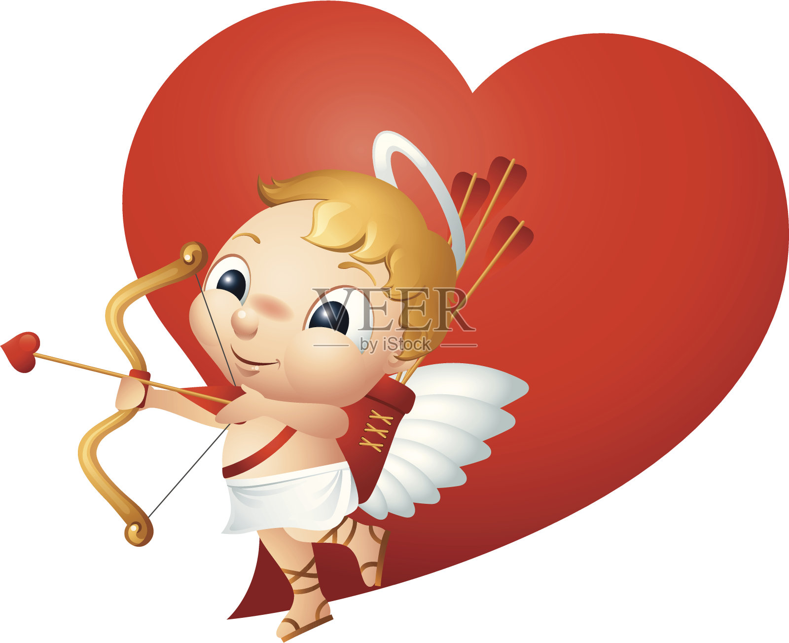 丘比特插画图片素材
