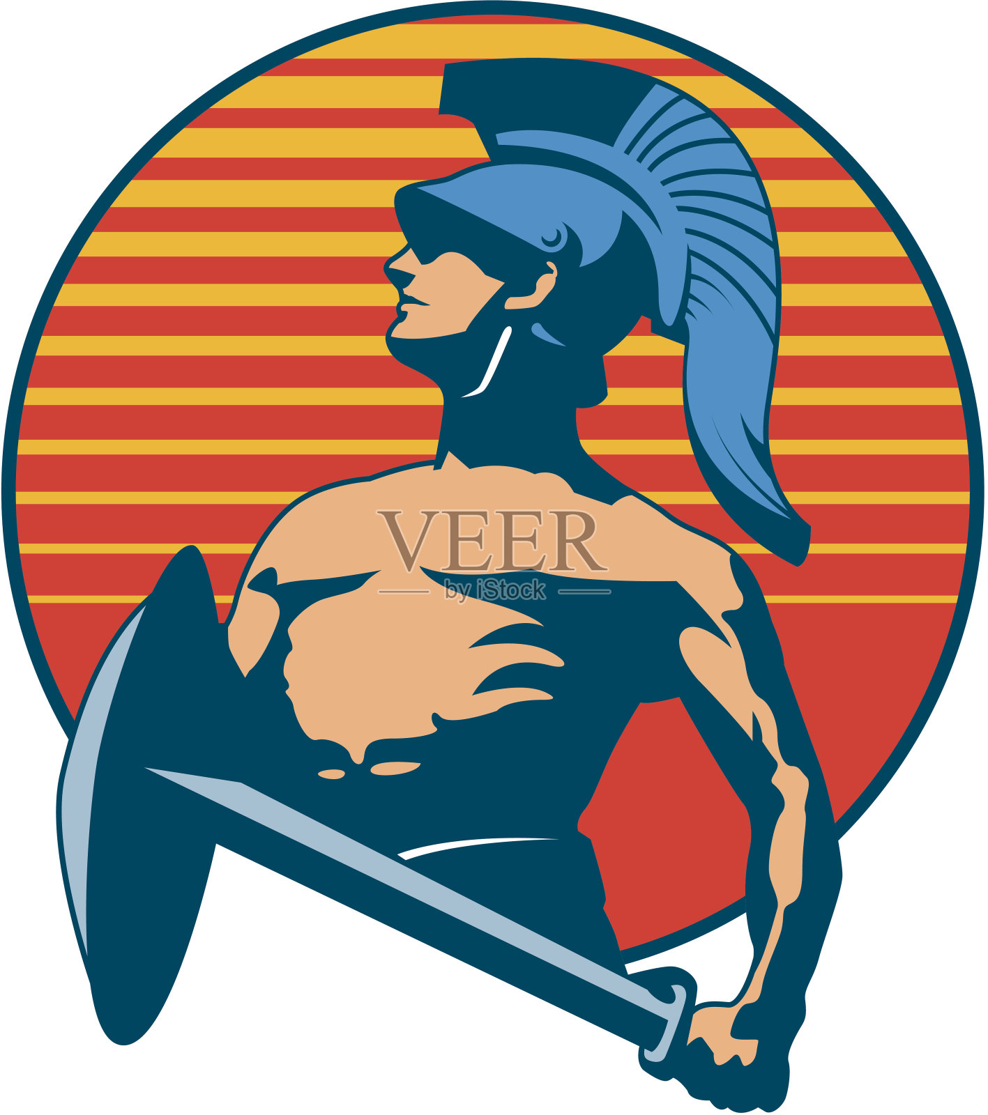 《角斗士》插画图片素材