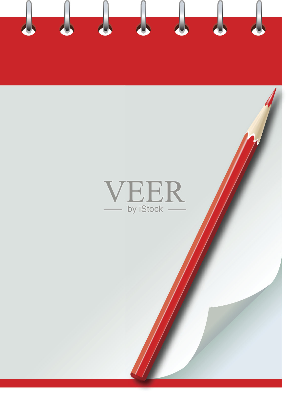 笔记本和铅笔插画图片素材