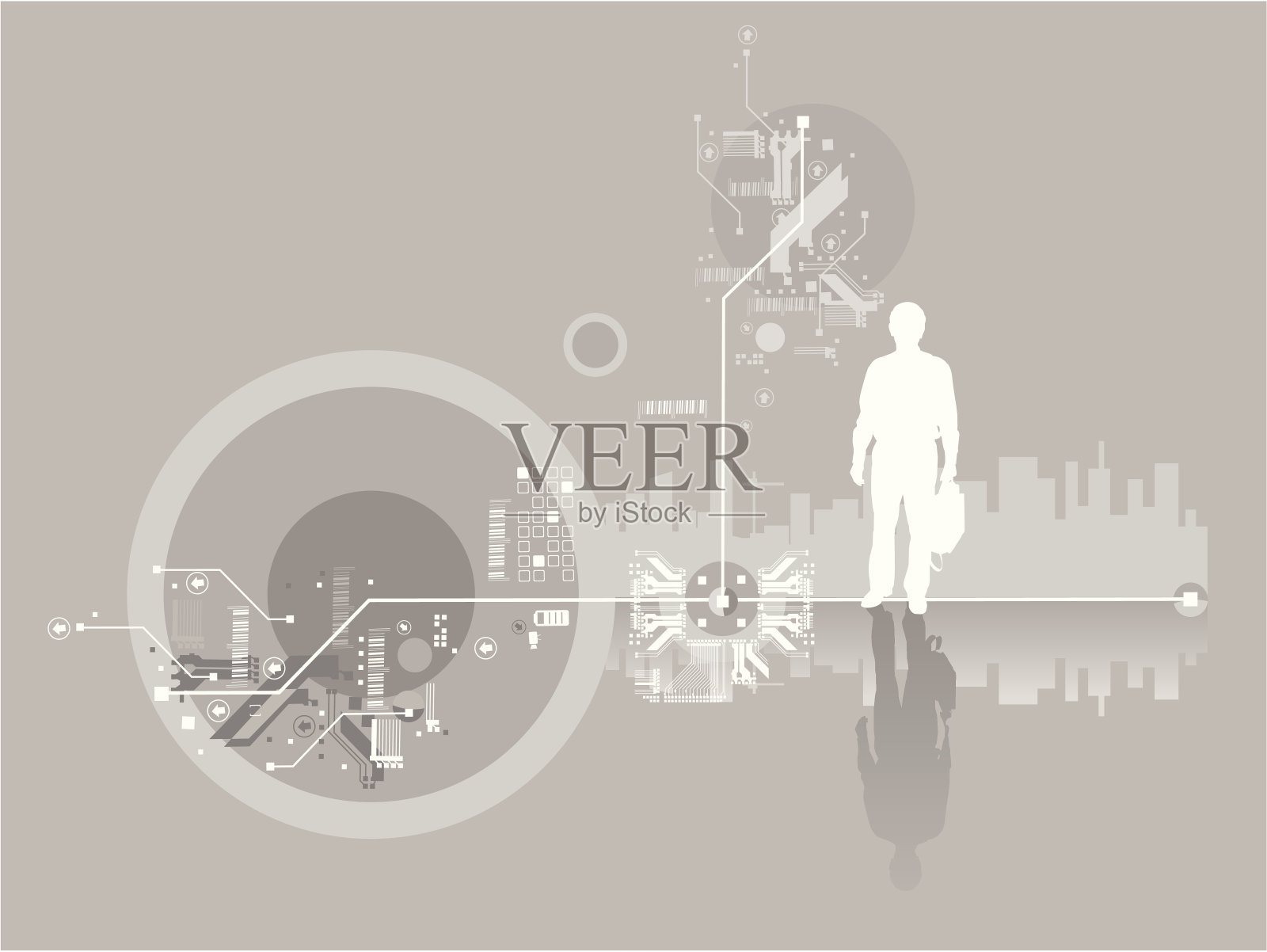 数字世界插画图片素材