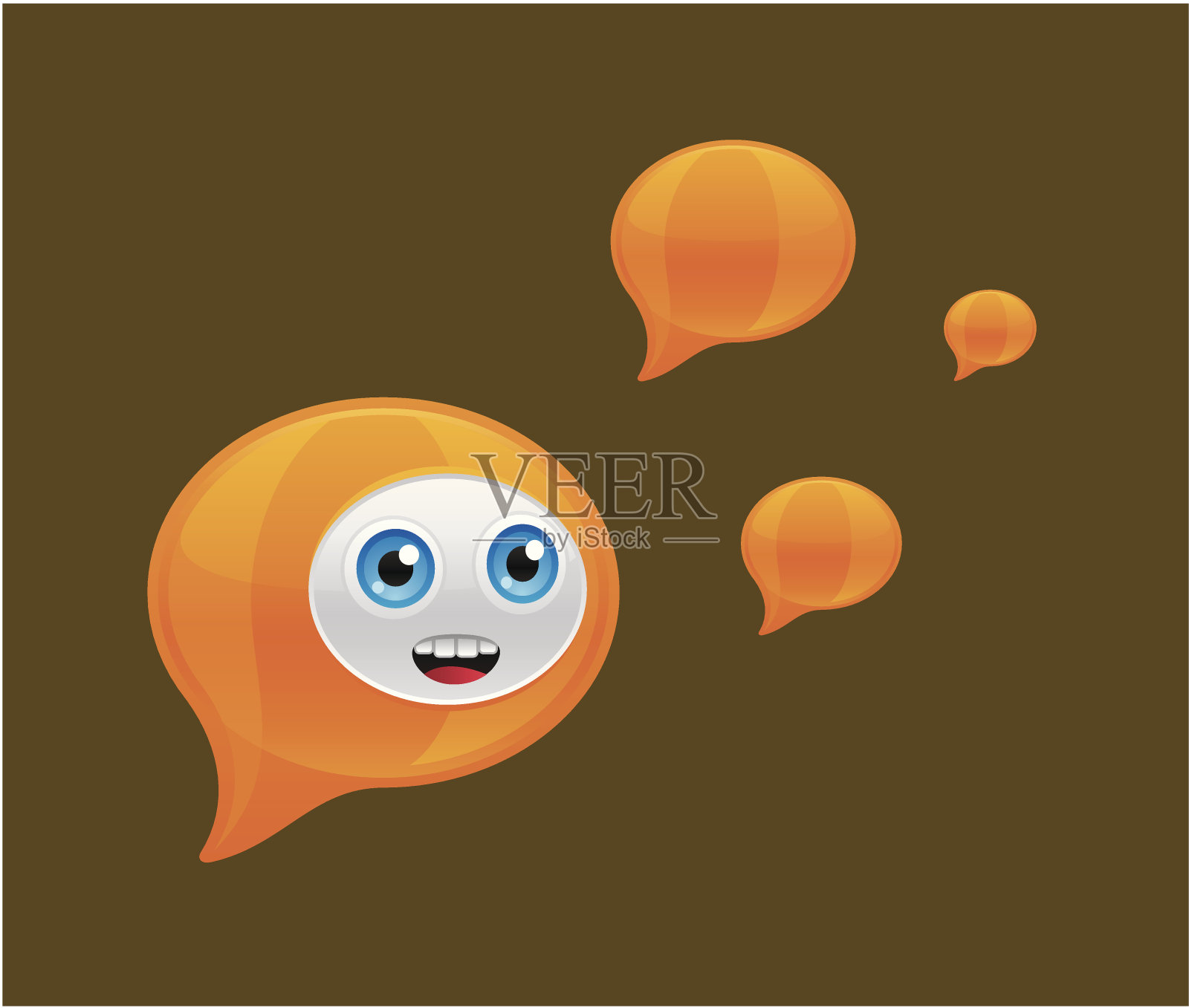 泡沫说话插画图片素材