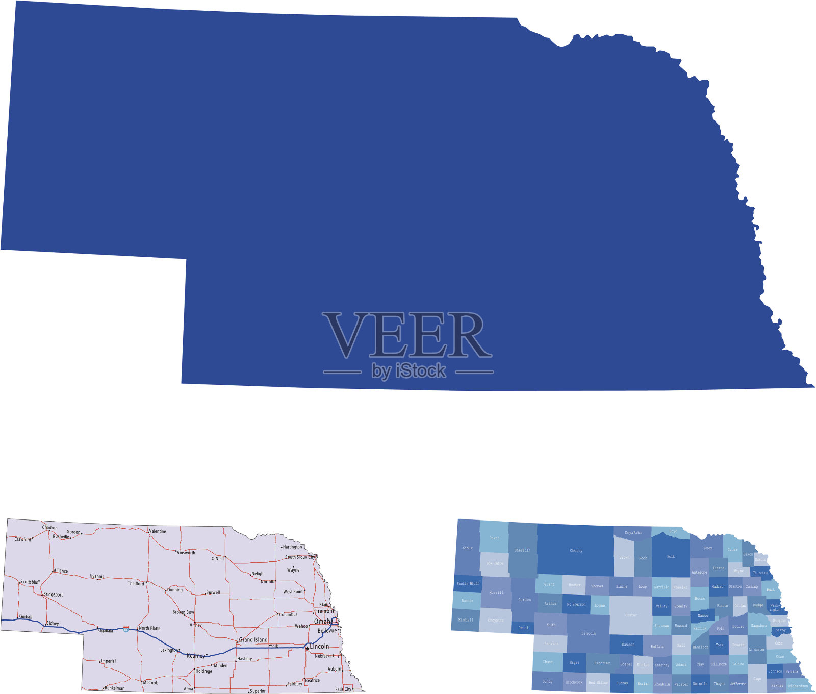 内布拉斯加州插画图片素材