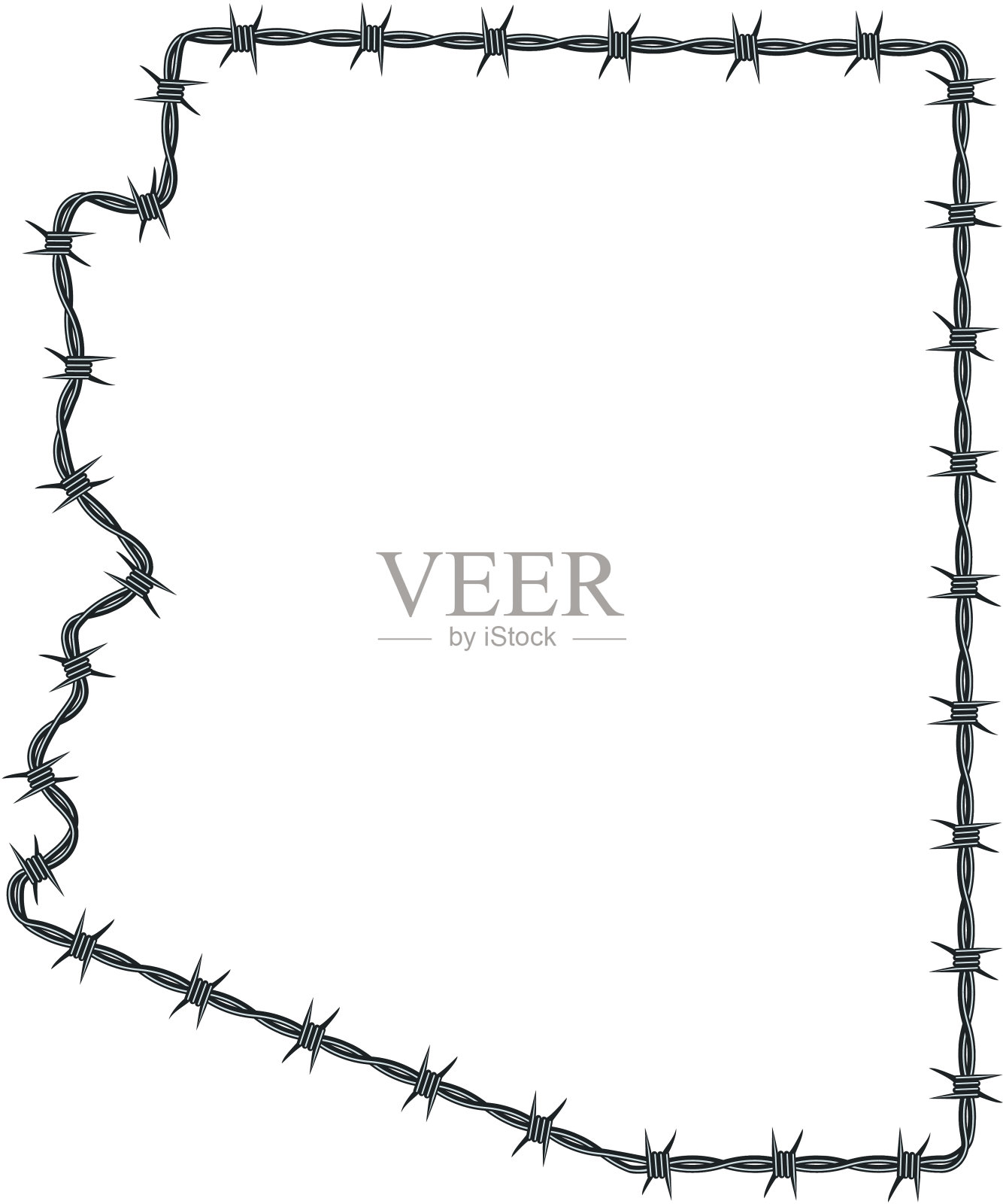 铁丝网亚利桑那州插画图片素材