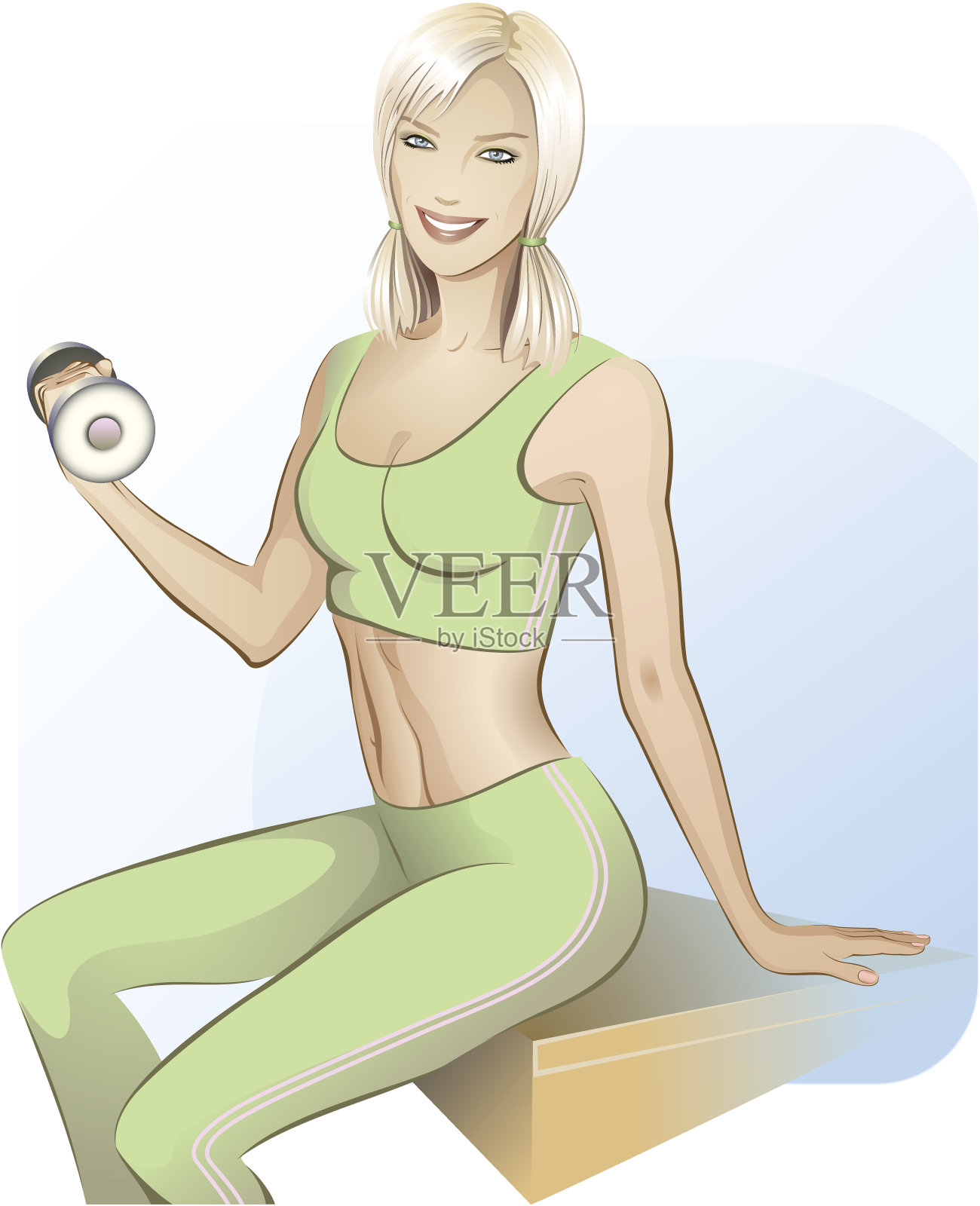 健康的女孩插画图片素材