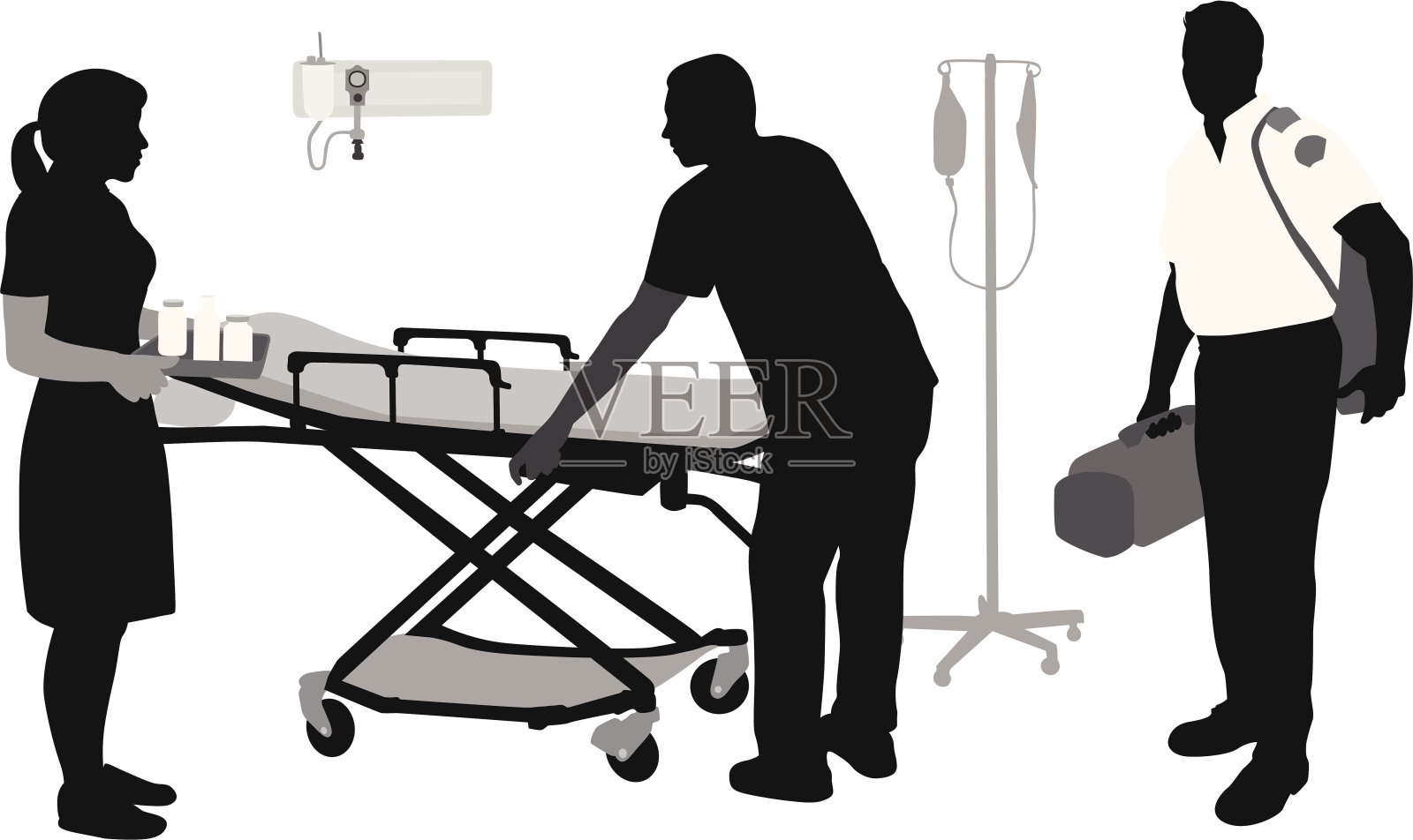 男人和女人在说话插画图片素材