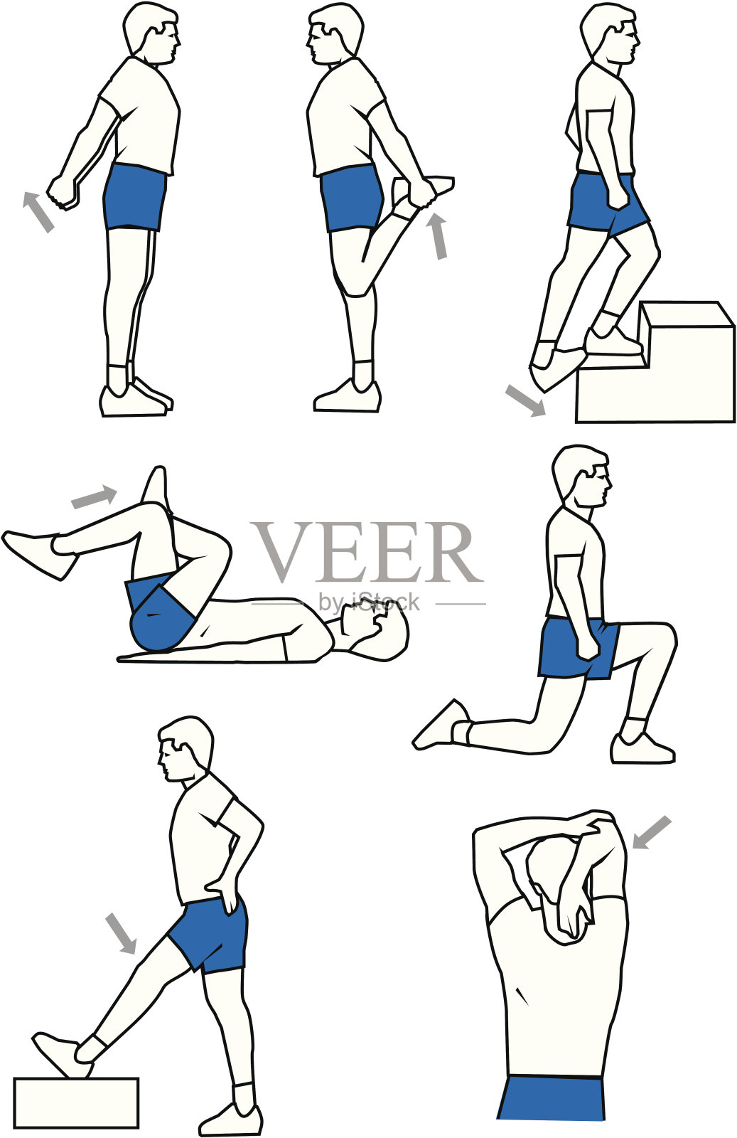 热身练习插画图片素材