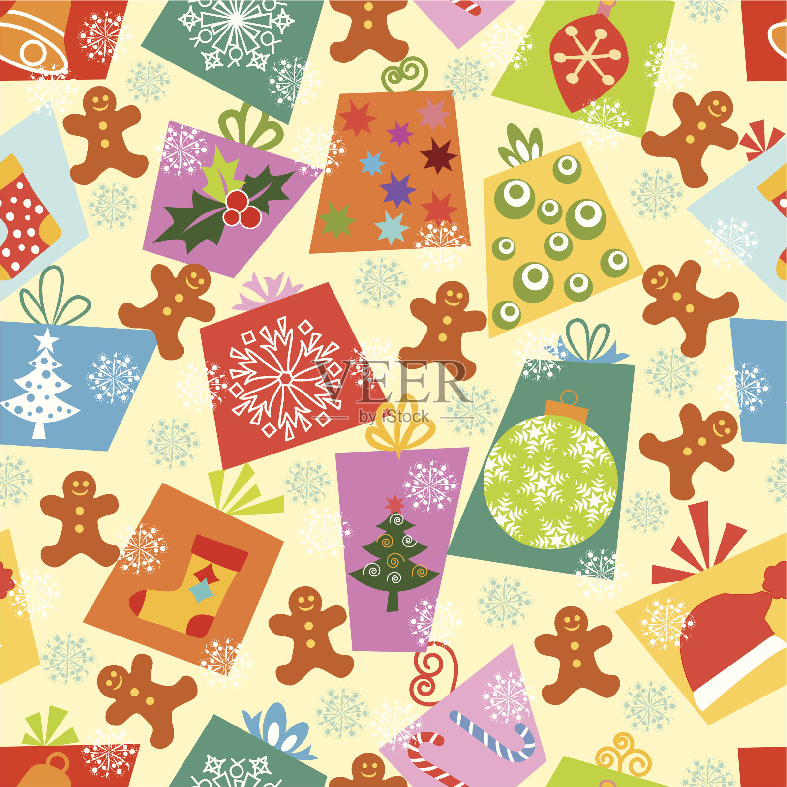 圣诞节的模式设计模板素材