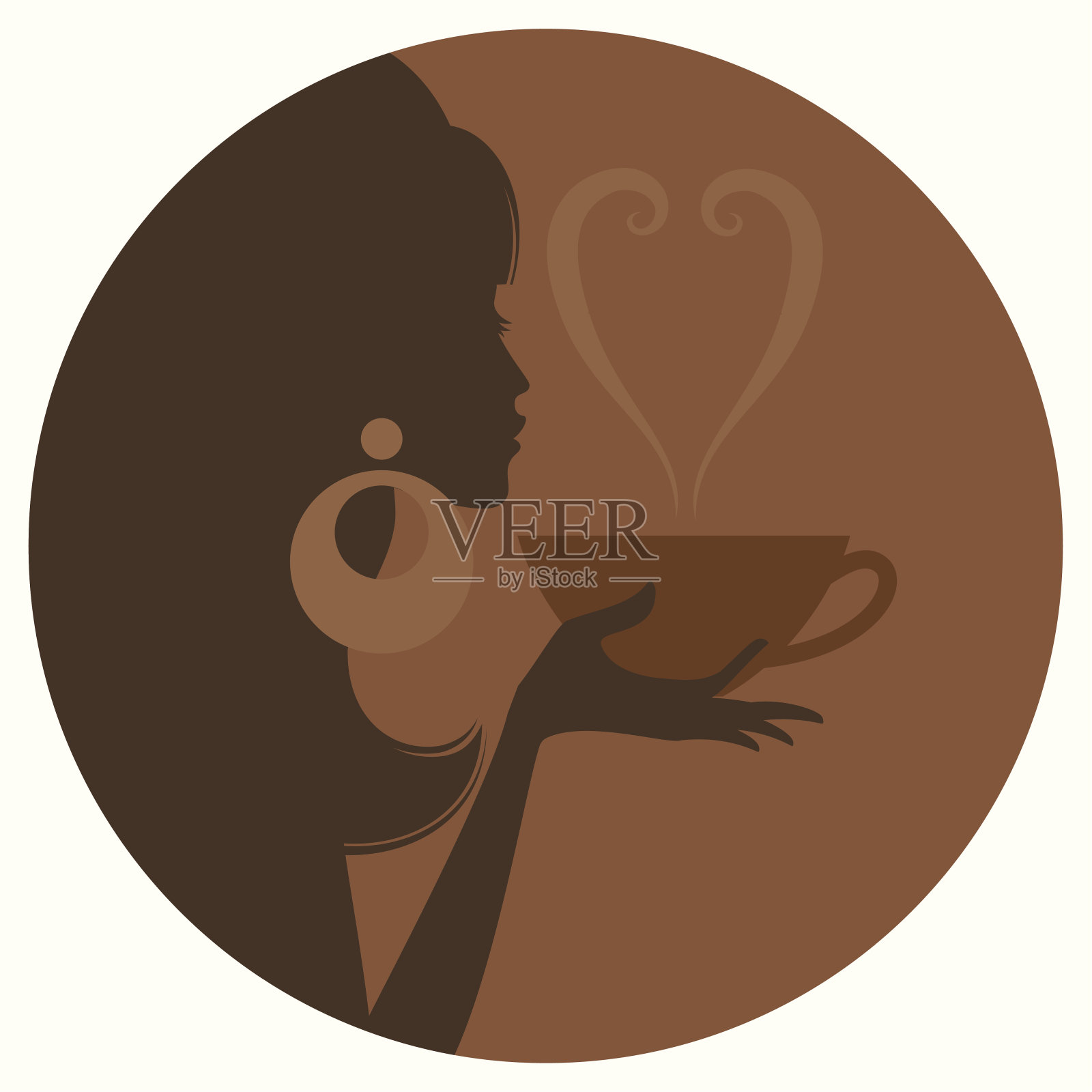 咖啡爱好者插画图片素材