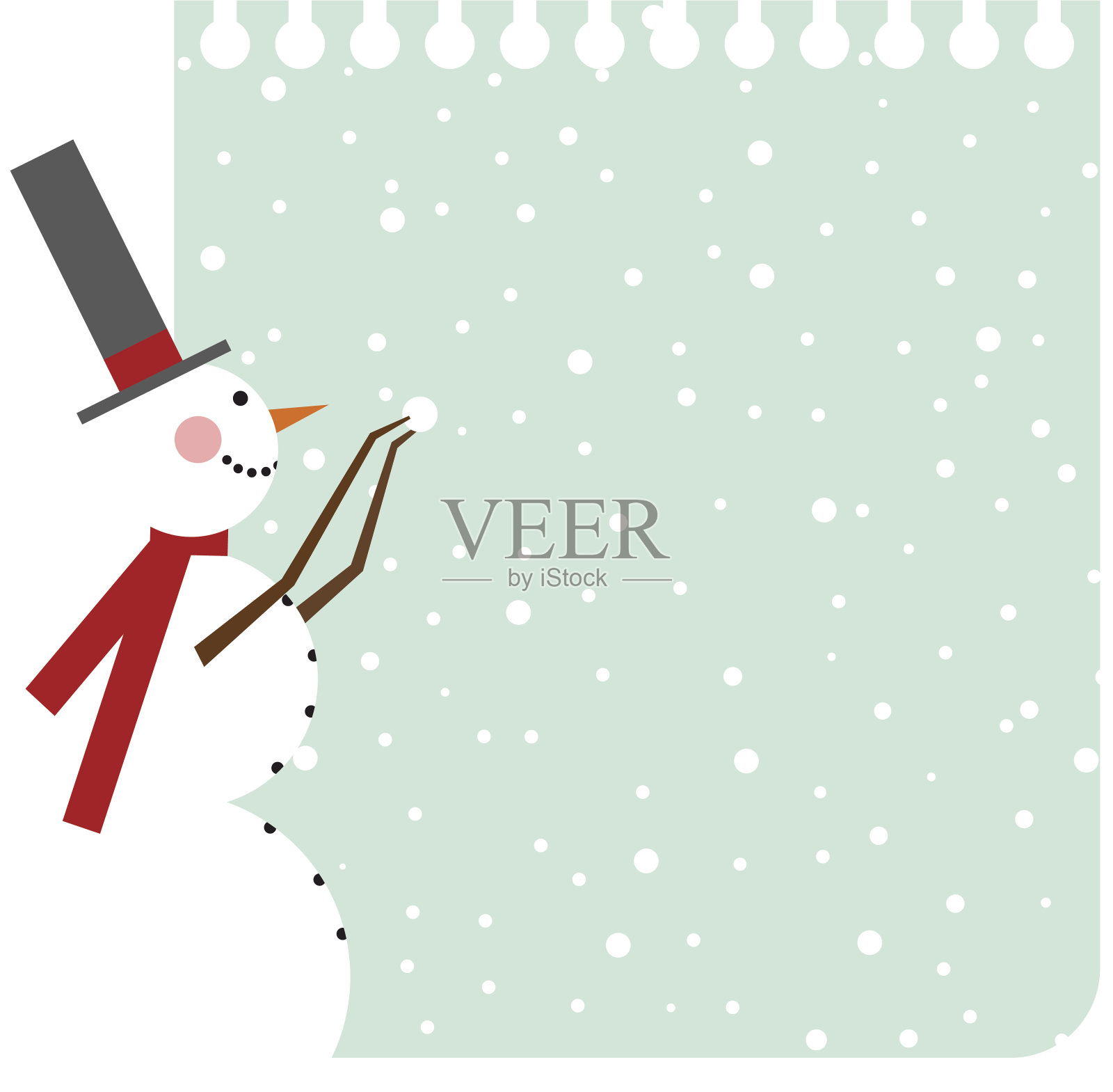 雪人的背景插画图片素材